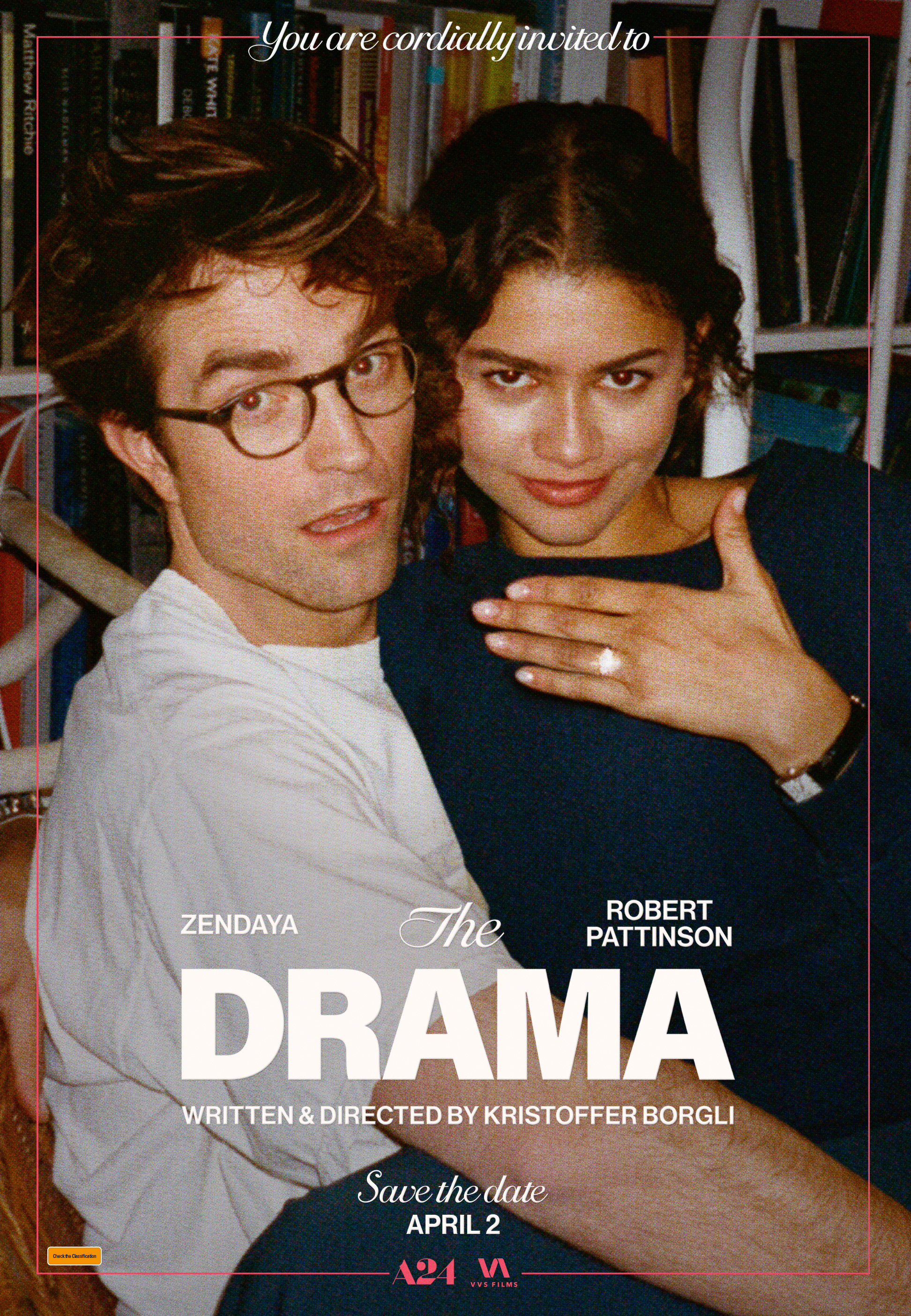 Zendaya and Robert Pattinson in The Drama, poster