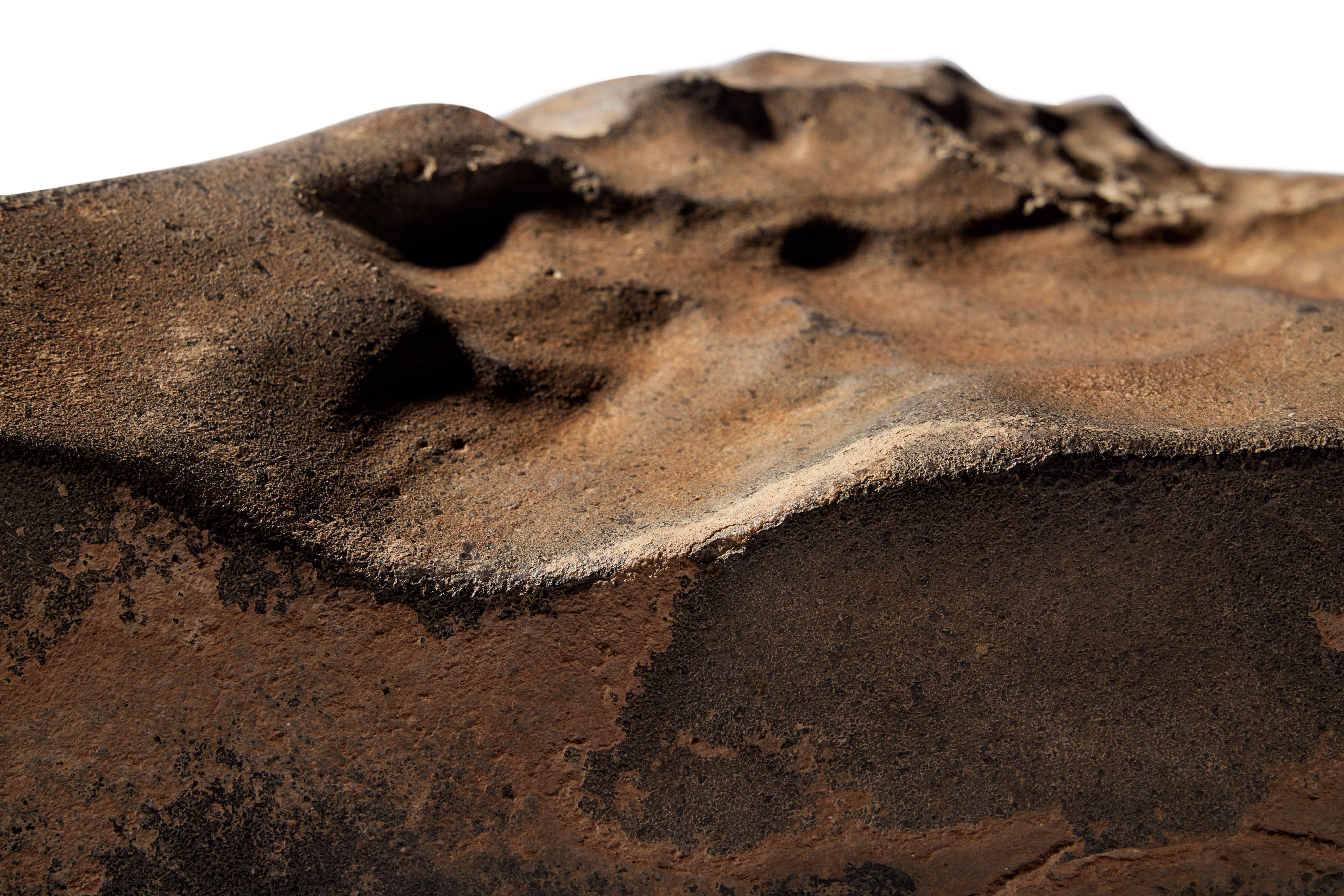 A close up view of a large Mars rock initially found in Niger that sold for $8 million in July 2025