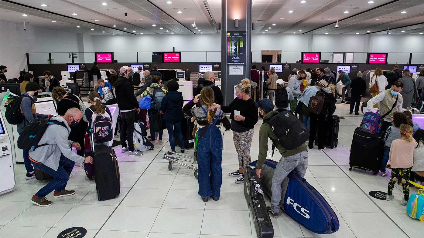 Passengers at Melbourne Airport Terminal 3