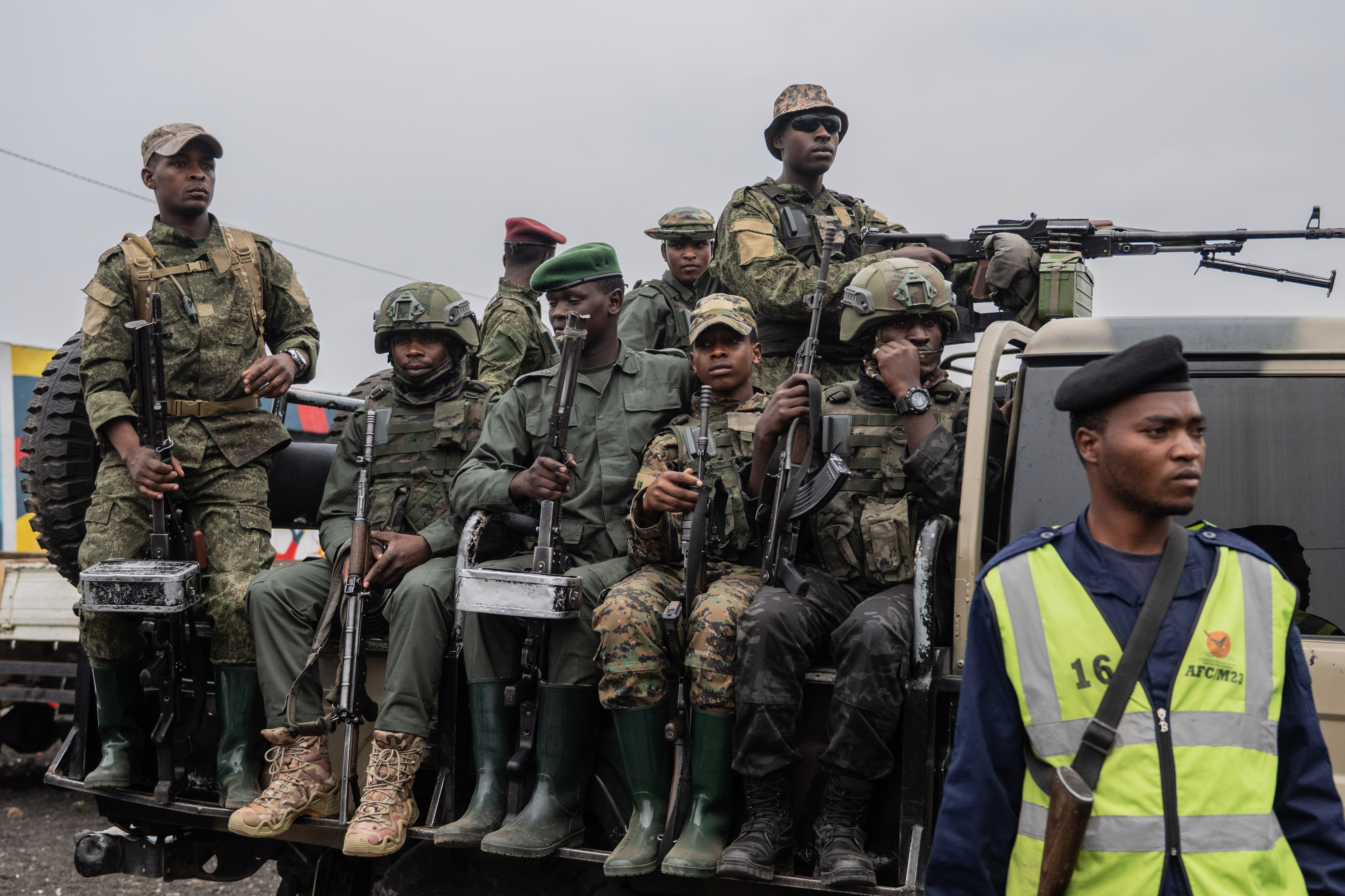 AFC/M23 soldiers in Goma, Democratic Republic of Congo.
