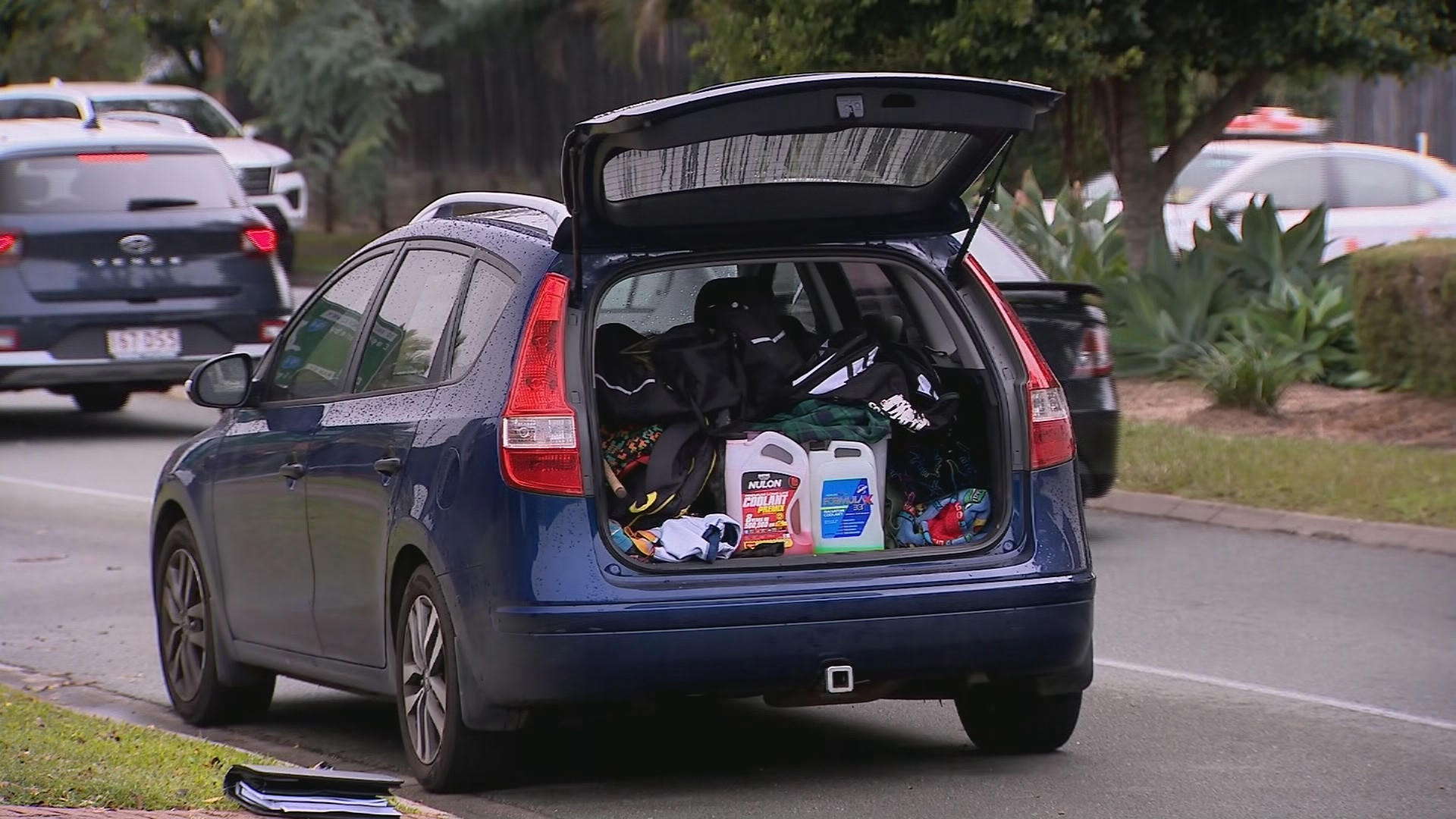 Three Queensland children left in car for 12 hours, allegedly by their father.