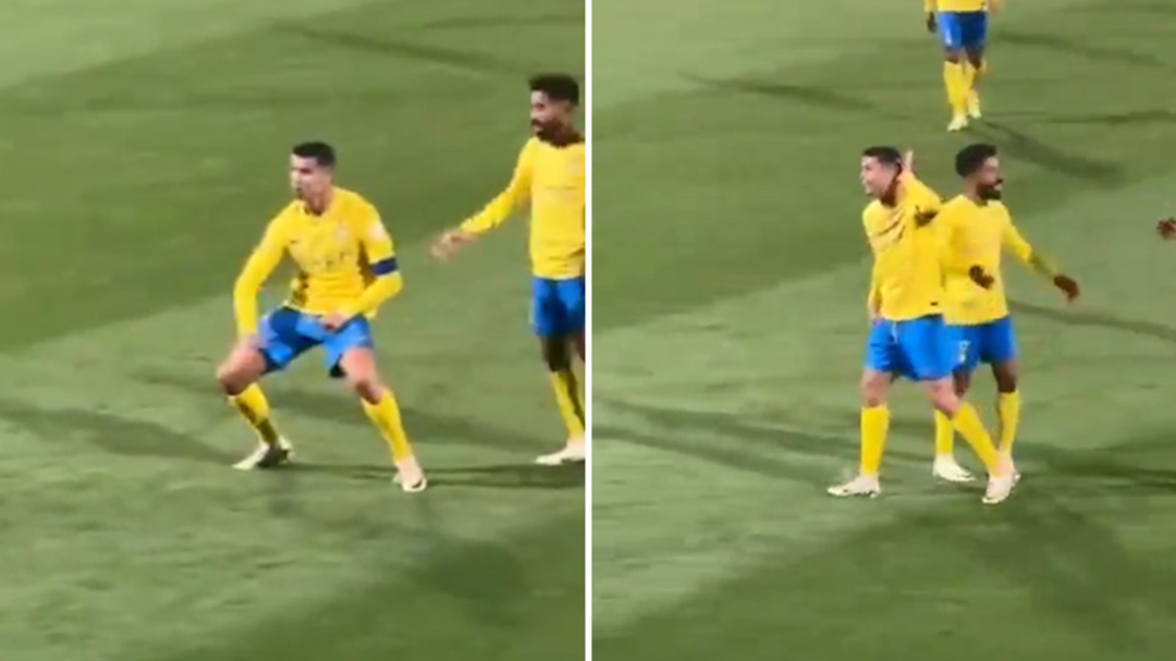 Cristiano Ronald made an offensive gesture towards the crowd.