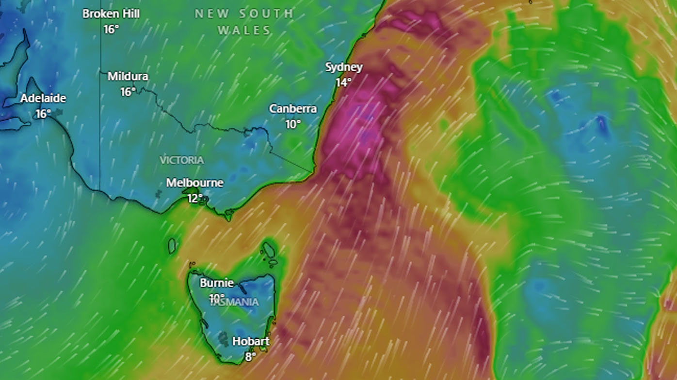 Damaging winds, heavy rain to impact south-eastern states