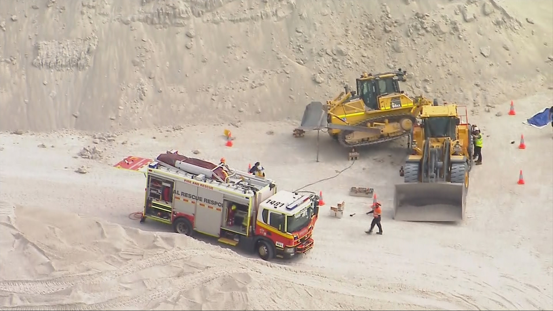 A man has been killed after a bulldozer rolled at the Port of Brisbane this morning.