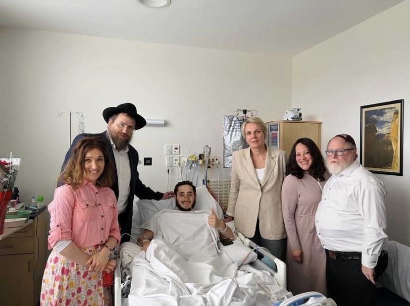 Rabbi Leibel Lazaroff, 20, was shot in the abdomen and thigh while volunterring at the Chanukah by the Sea celebration at Bondi'a Archer Park on December 14.