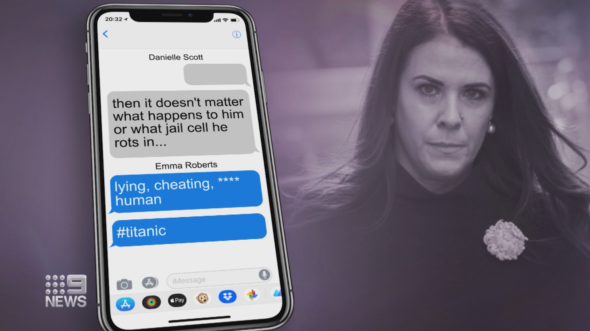 Spiteful text messages have come to light in court about the bitter divorce between Ben Roberts-Smith and his wife Emma Roberts.