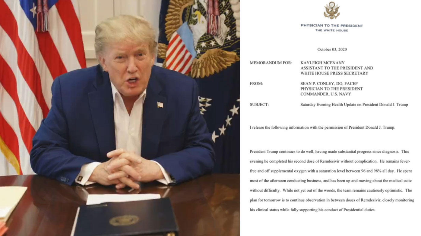 Donald Trump's doctor has released an update on his condition.