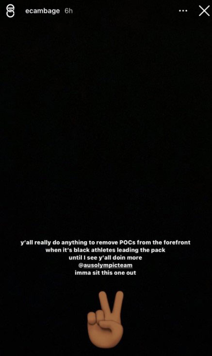 Basketball star Liz Cambage appears to be threatening to pull out of the Olympics.