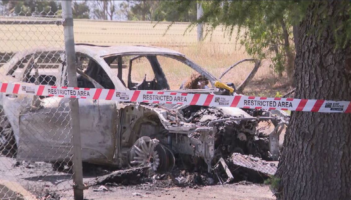 The luxury car was found torched in Reservoir a short time after the shooting.