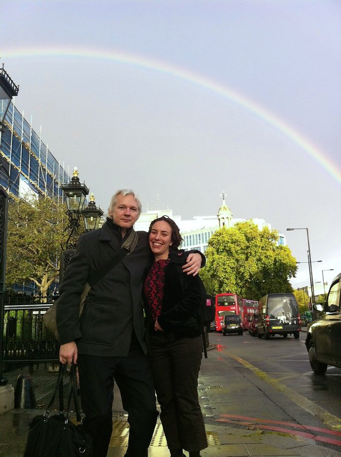 Julian Assange and partner Stella Moris