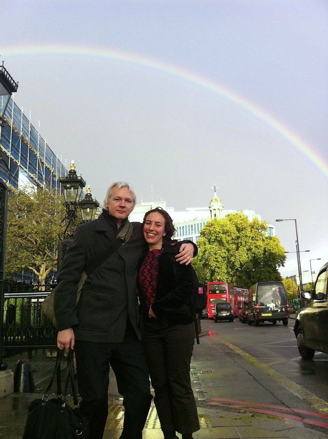 Julian Assange and partner Stella Moris