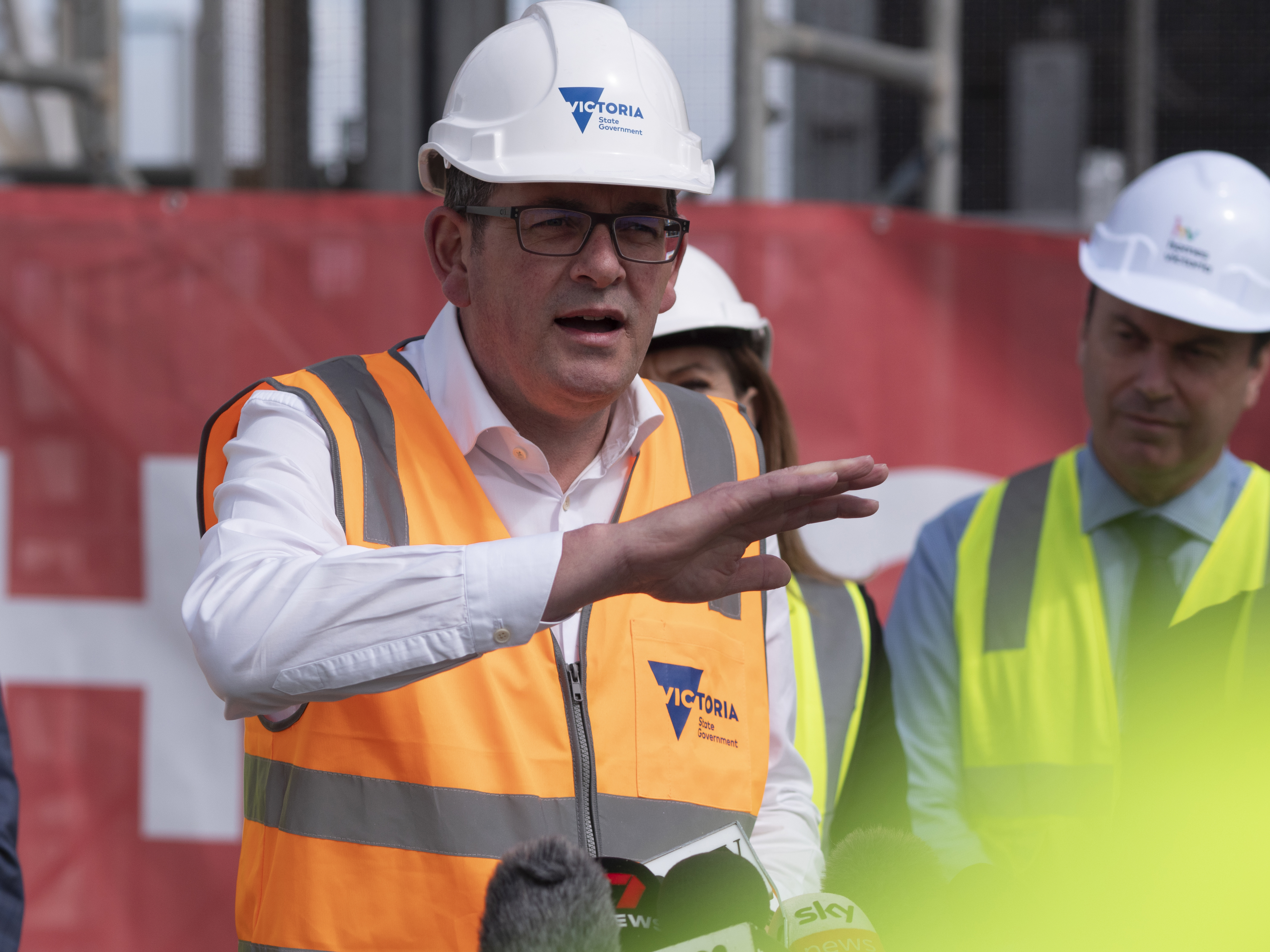 Victoria Premier Daniel Andrews at a press conference.