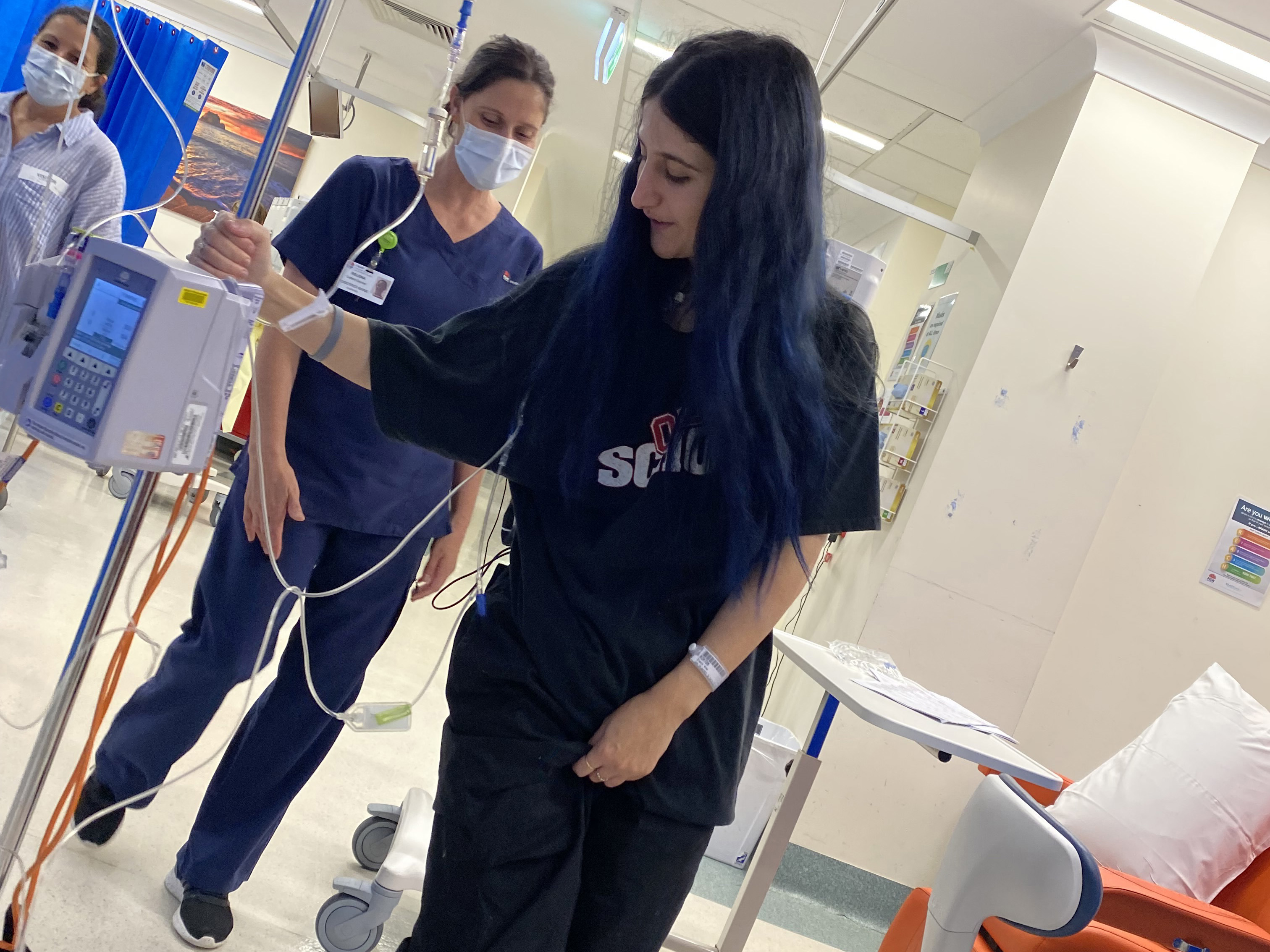 Bianca Hinton, 25, was on a cruise with her family when she felt a lump in her breast while getting dried after a shower.She thought it was probably a cyst, but headed to her GP as soon as she could.
Just a few weeks later, she was starting chemotherapy for breast cancer.