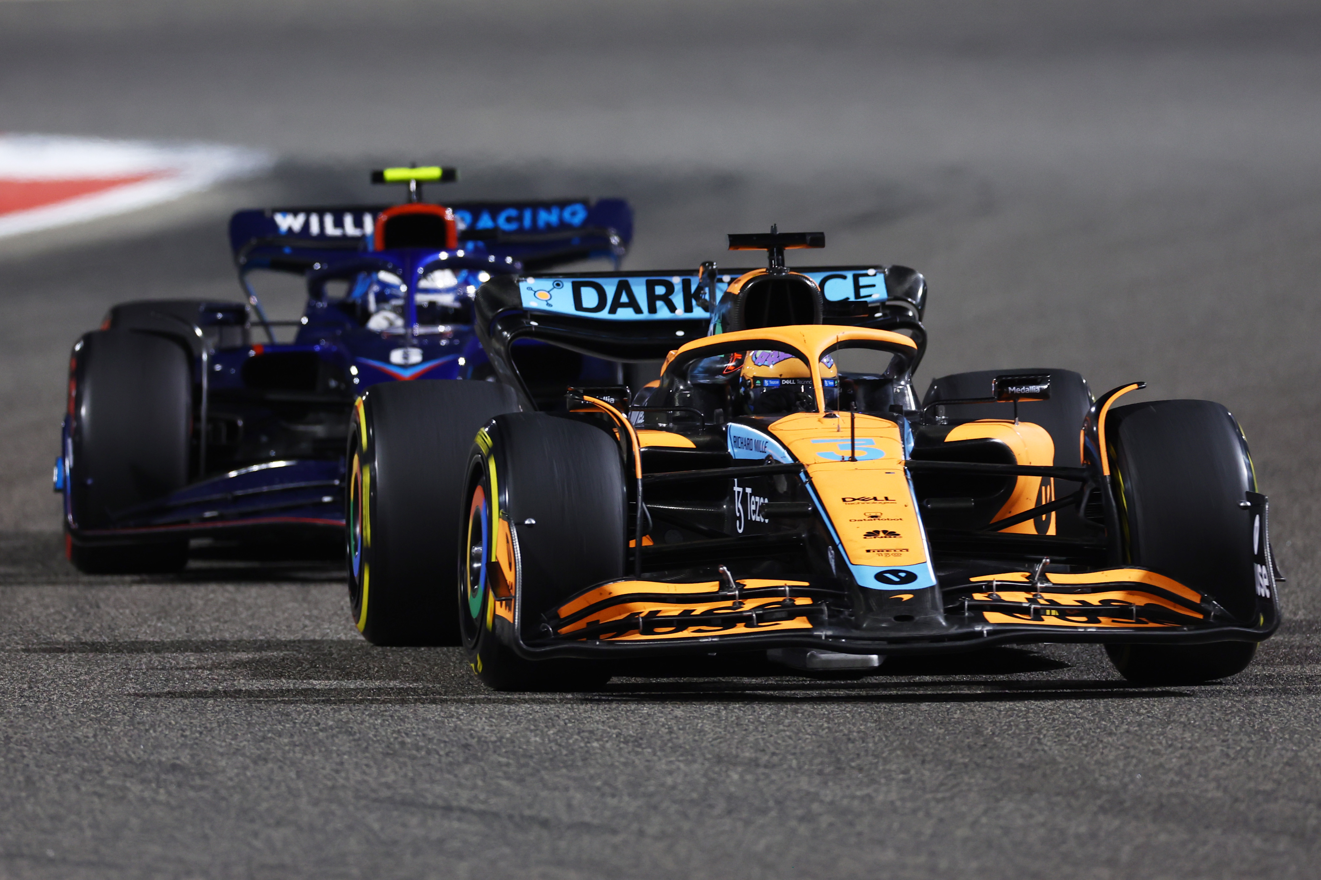 Daniel Ricciardo driving the McLaren MCL36.