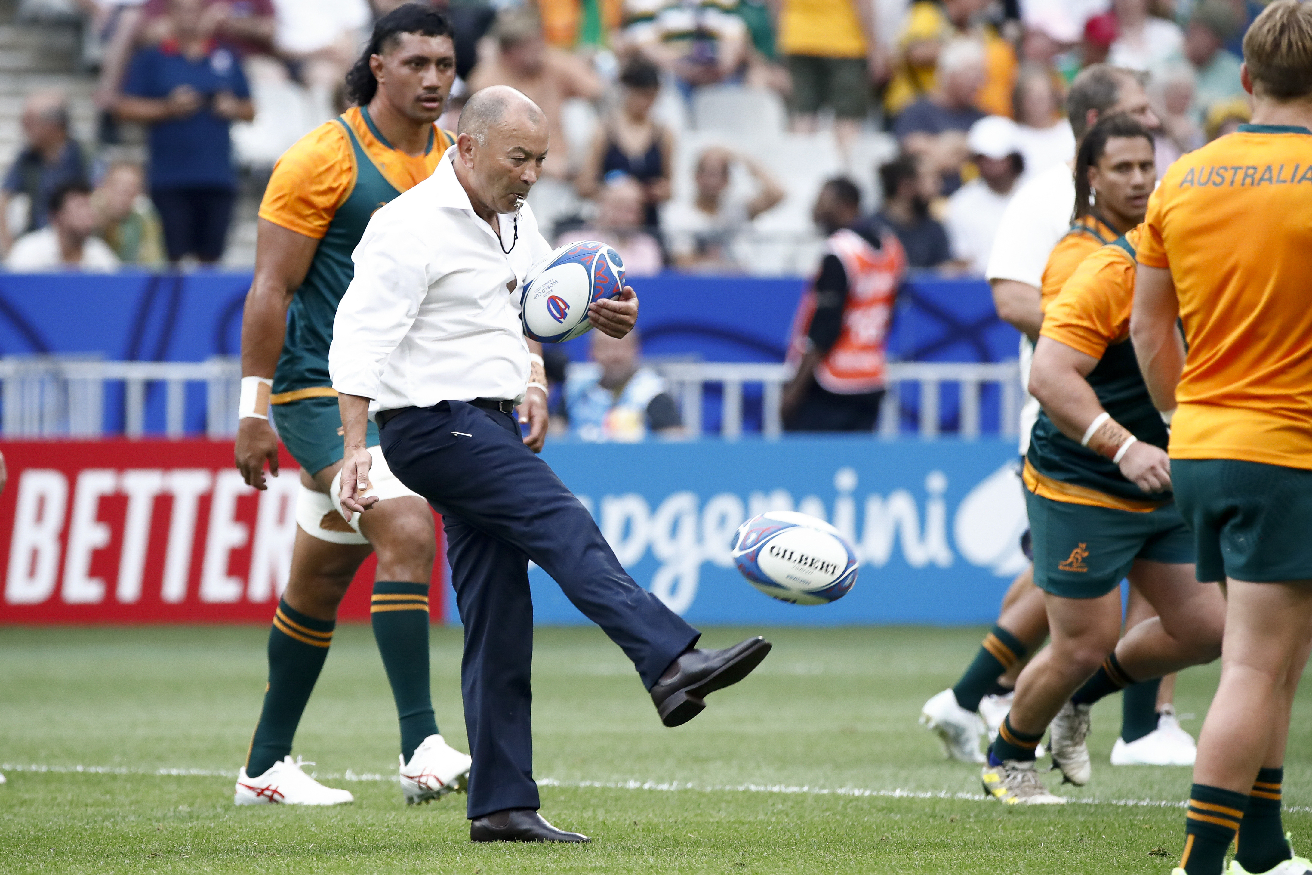 Eddie Jones at Stade de France.