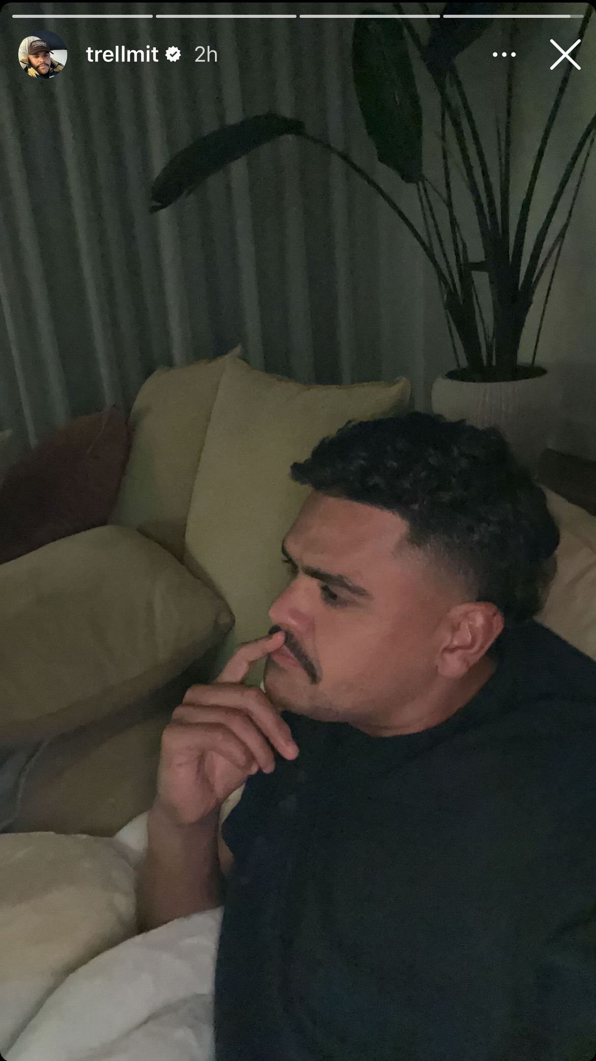 Latrell Mitchell instagram post during State of Origin one