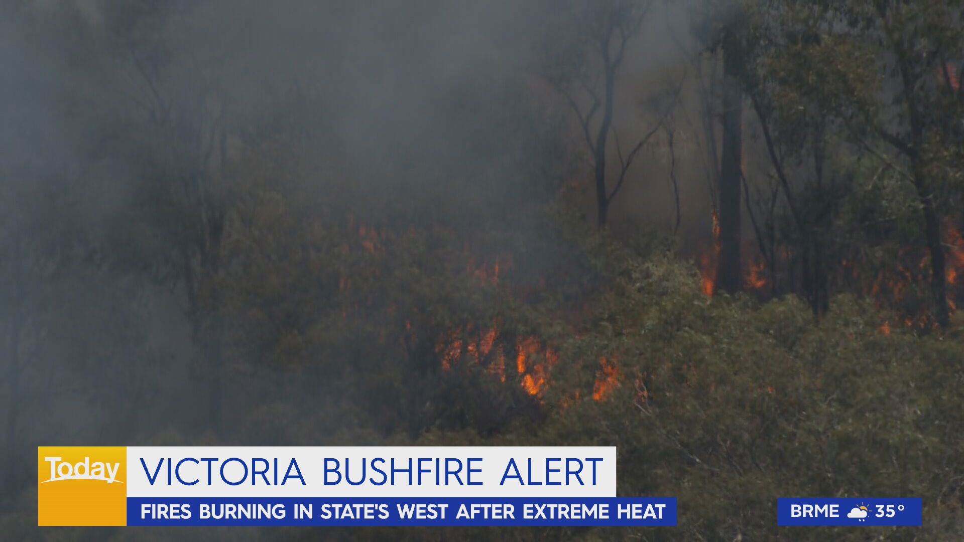 Bushfires burn in Chetwynd, Connewirricoo, Kadnook