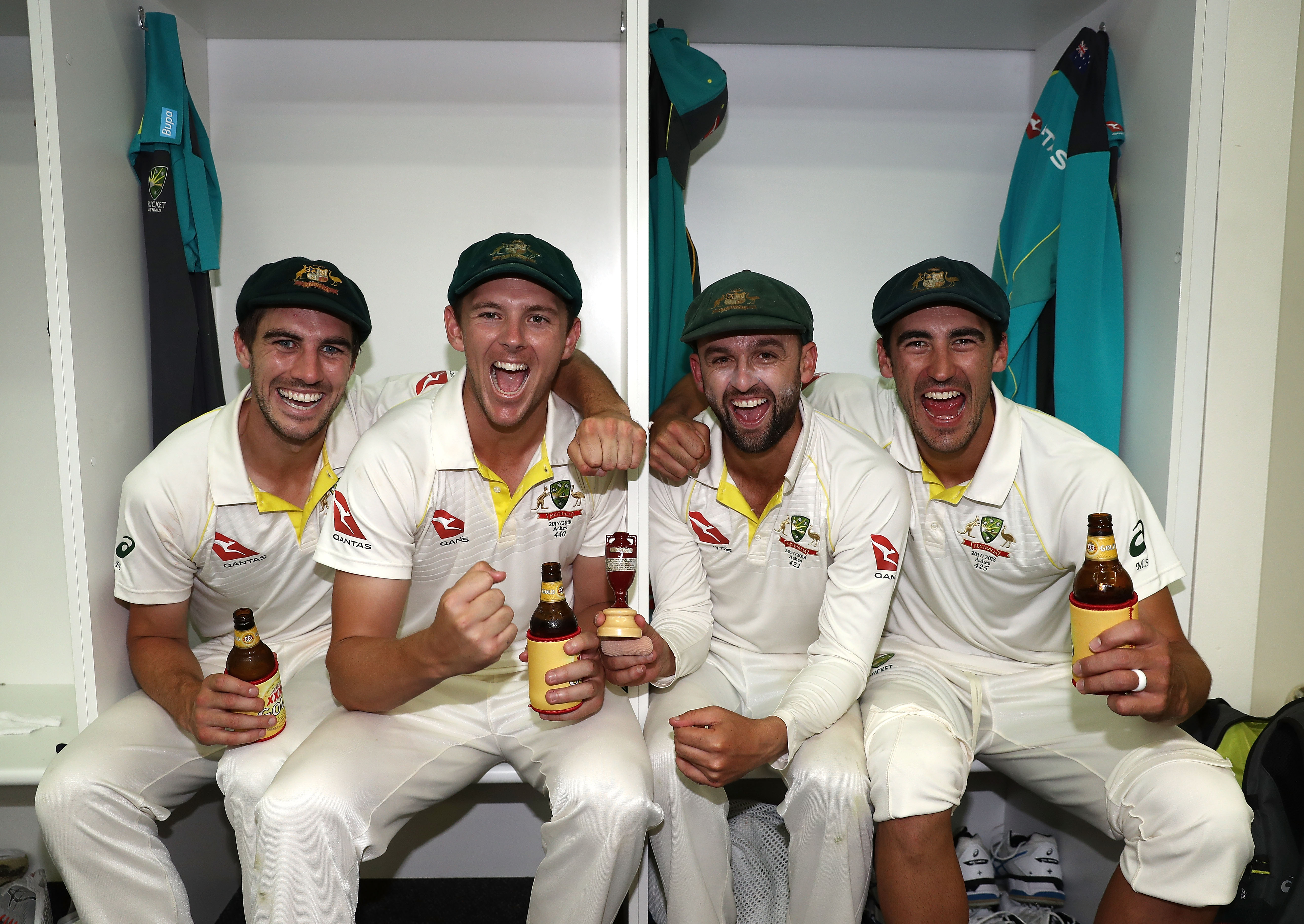 Pat Cummins, Josh Hazlewood, Nathan Lyon and Mitchell Starc.