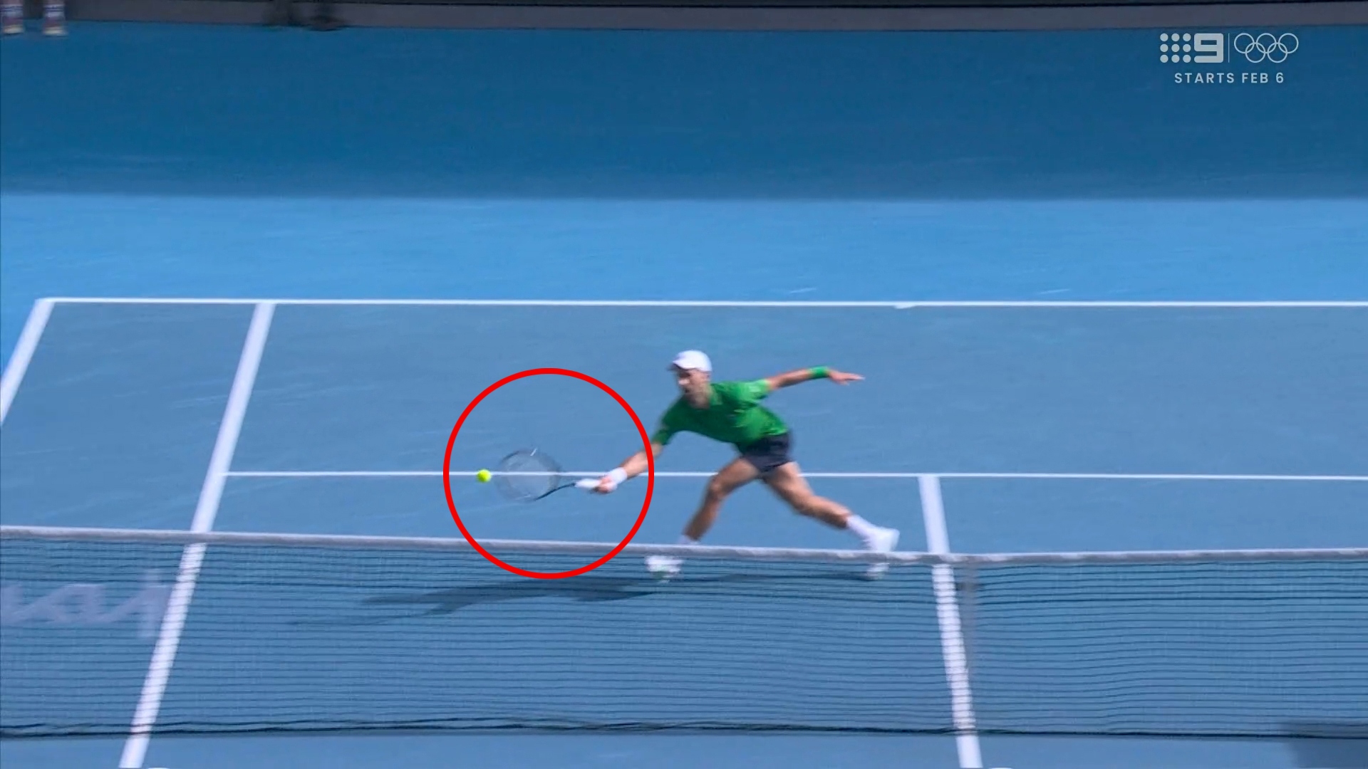 Novak Djokovic corrects the chair umpire after a touch against Lorenzo Musetti, conceding a crucial point in their quarter-final clash.