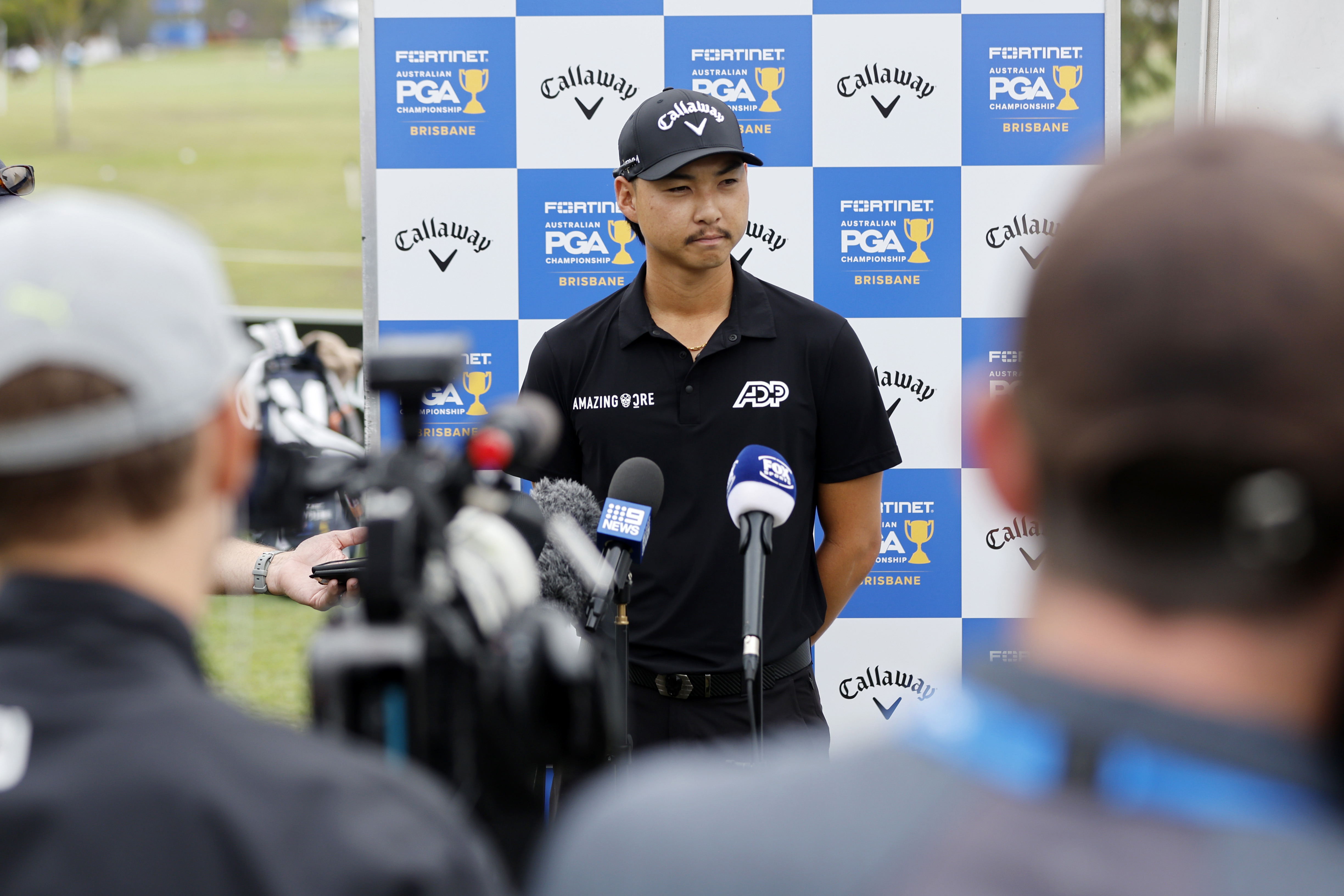 Min Woo Lee at the Fortinet Australian PGA Championship at Royal Queensland golf course, November 21st 2023.
