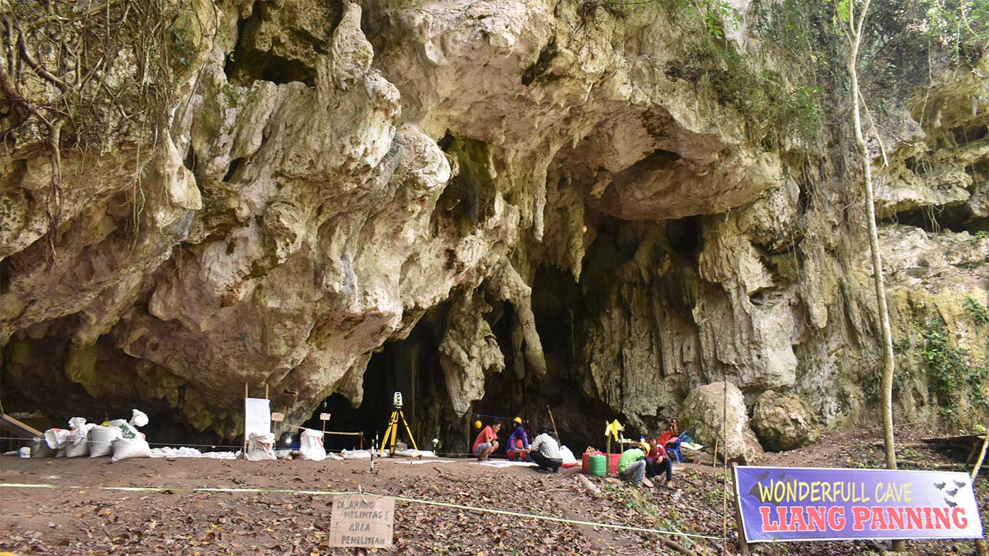 The Leang Panninge cave is where researchers uncovered the remains a young hunter-gatherer from 7000 years ago.