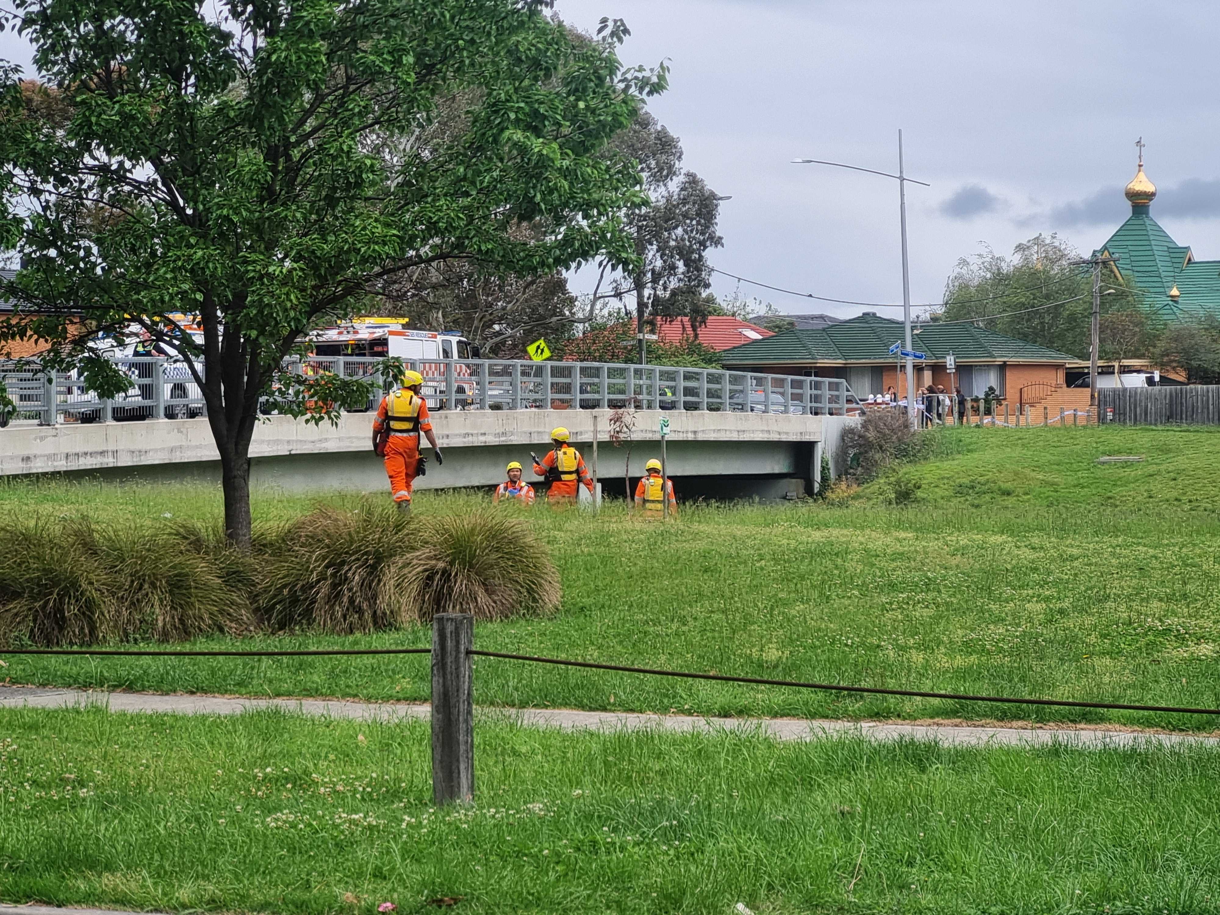 Police pulled the pair from waters in the Dandenong Creek around 3.45pm