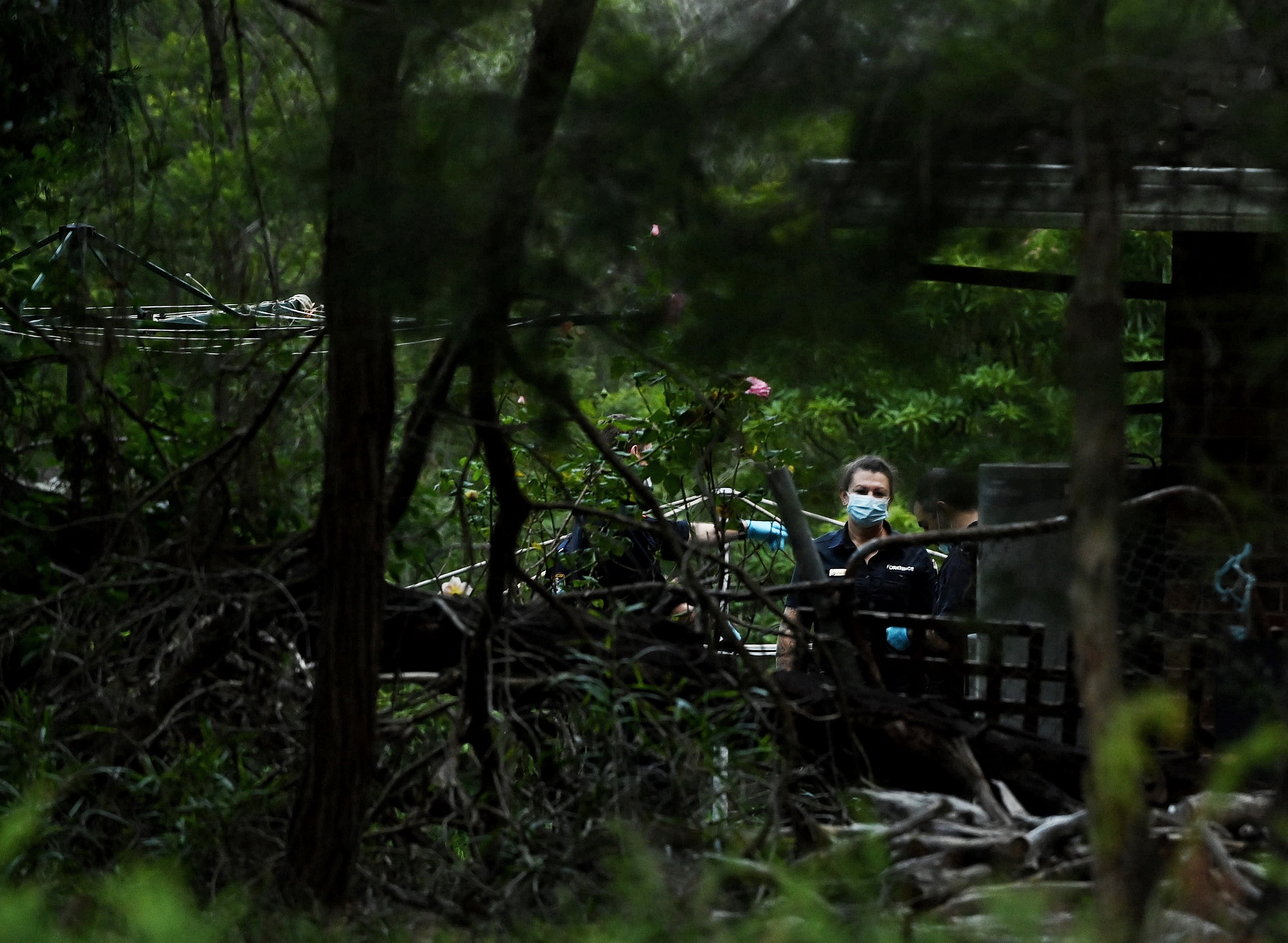 NSW police forensic officers at a property on Wildthorn Avenue in Dural which has been established as a crime scene investigating the kidnapping of Chris Baghsarian. Dural, NSW. February 20, 2026.