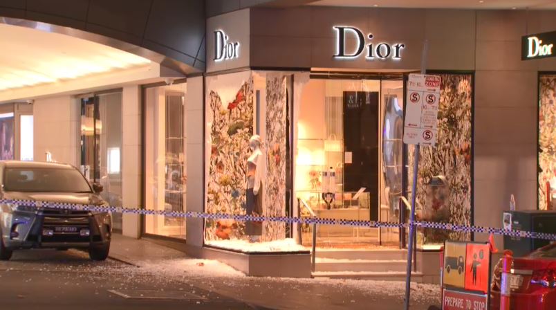 Dior store in Melbourne s CBD ram raided by thieves in balacavas on Collins Street