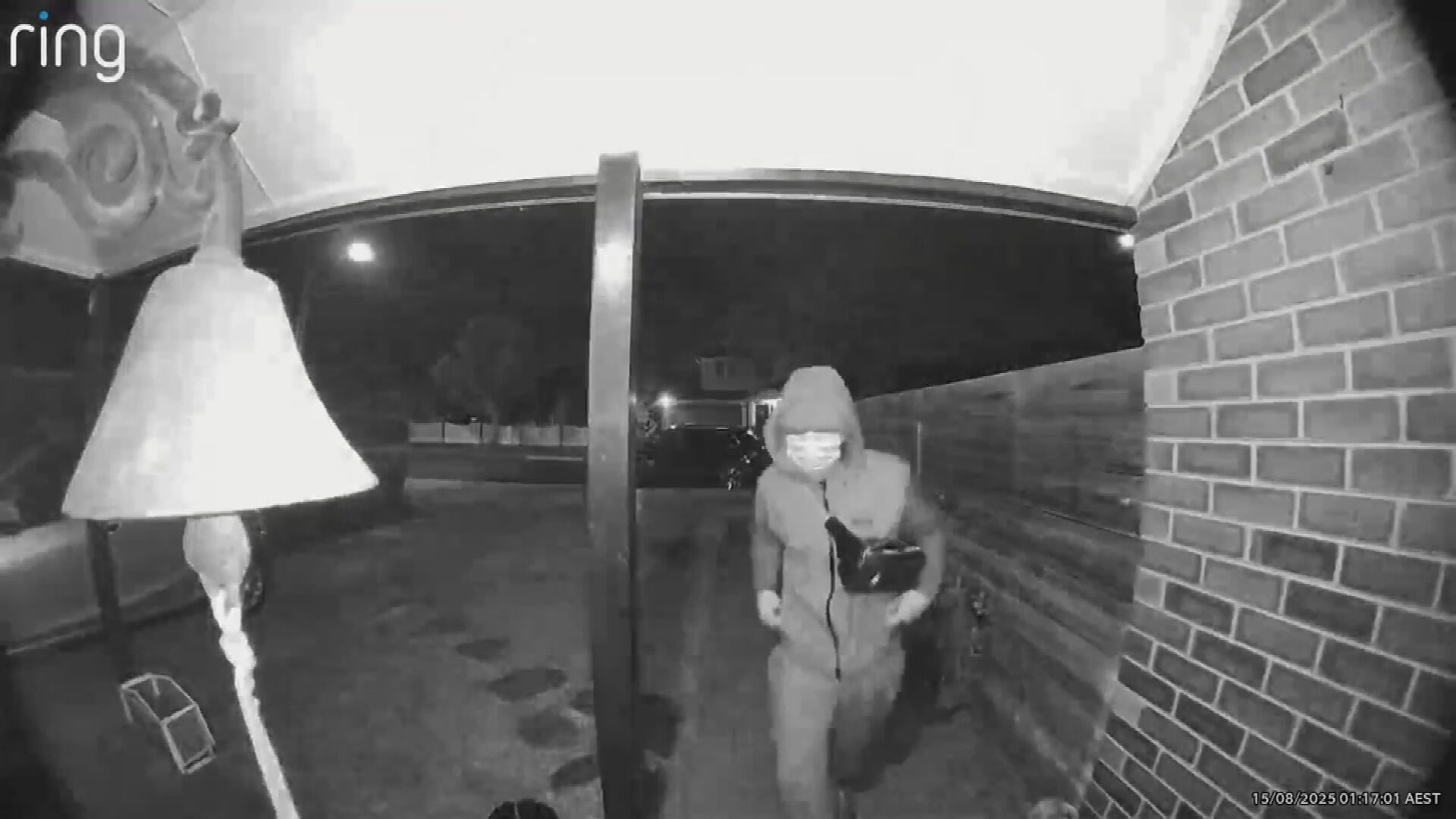 One of the men was seen on doorbell camera.