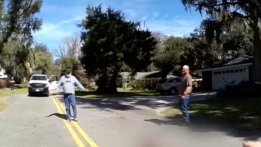 Body camera footage released by Glynn County police shows the scene after the death of Ahmaud Arbery.