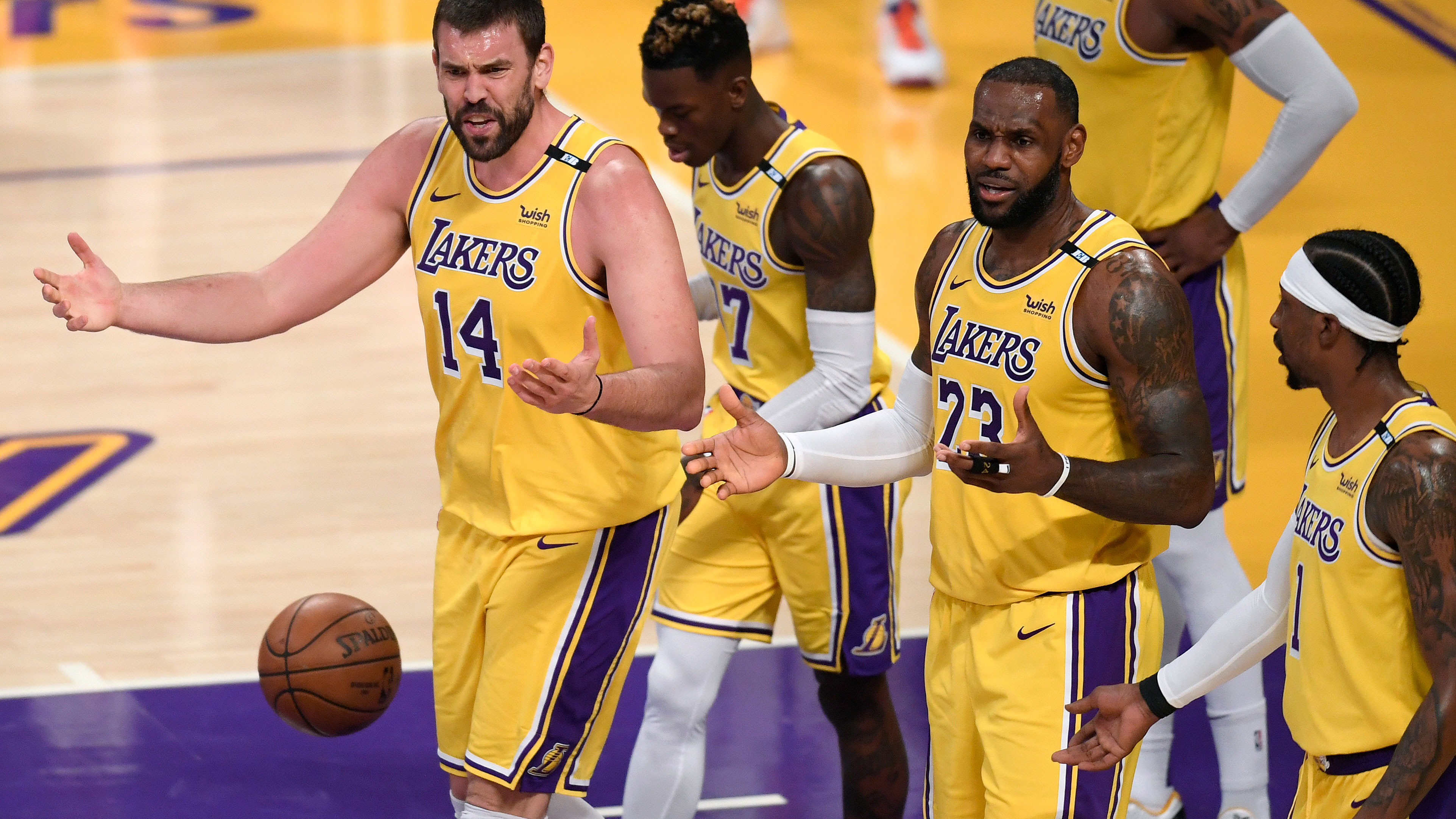 LeBron James and the LA Lakers on their way to elimination from the Playoffs.