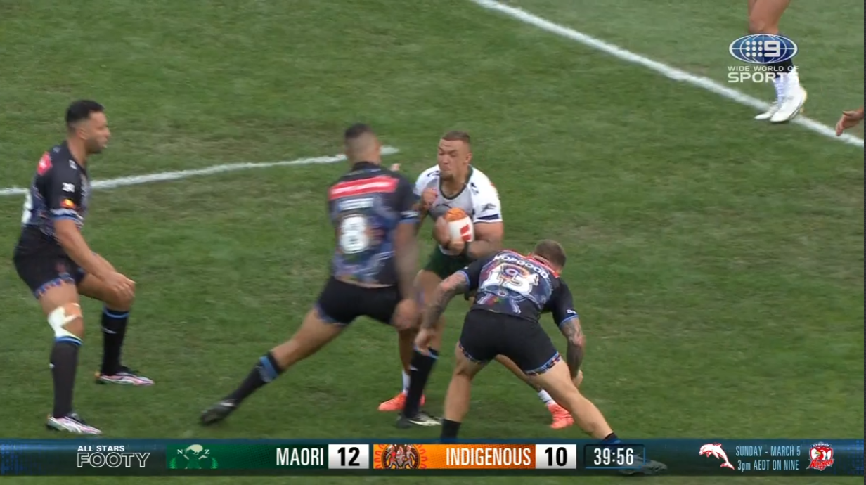 Josh Kerr was sent to the sin bin and placed on report following a dangerous tackle on James Fisher-Harris.