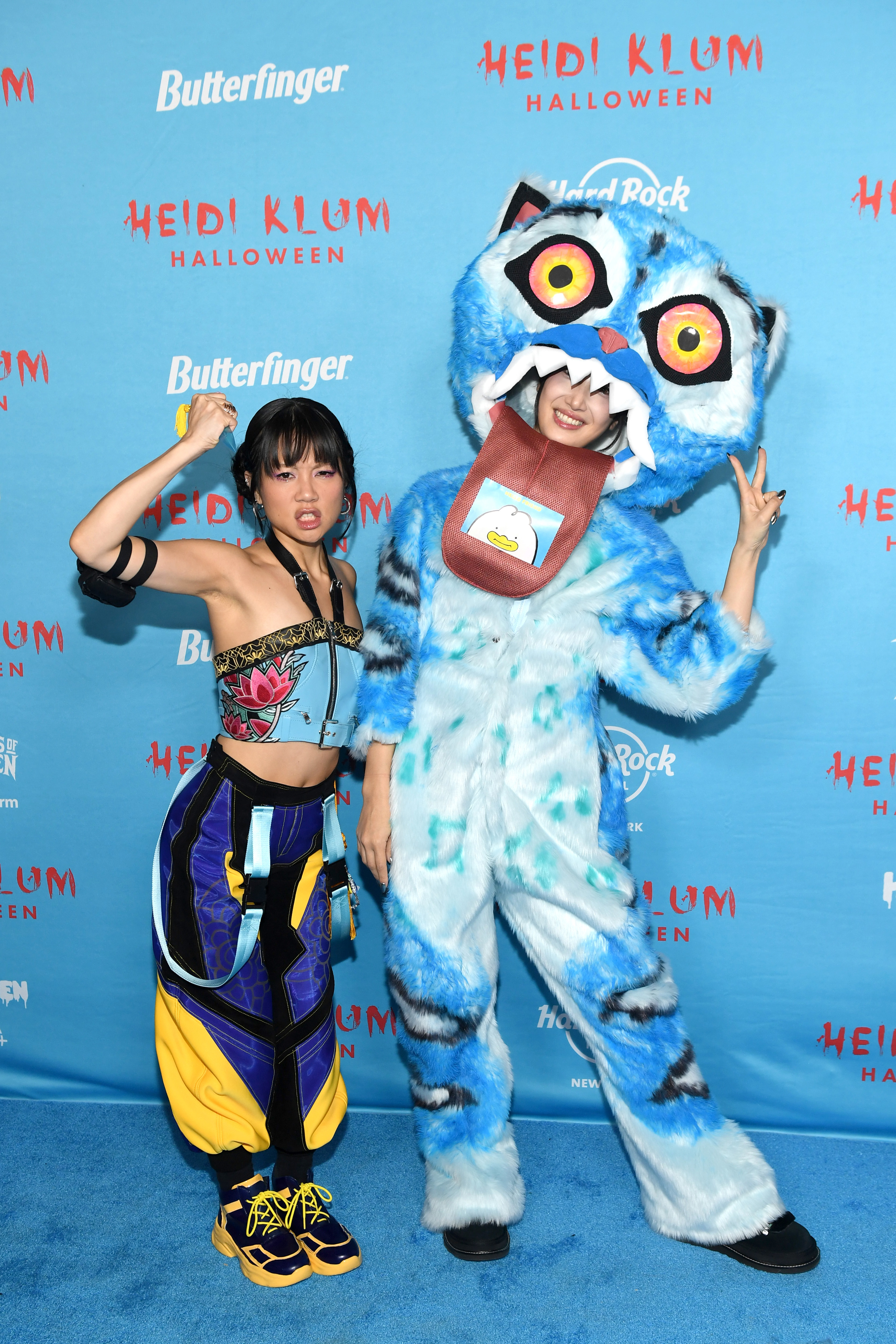  Rei Ami and EJAE attend Heidi Klum's 24th Annual Halloween Party presented by Butterfinger and Huluween on Disney+ at Hard Rock Hotel New York on October 31, 2025 in New York City. (Photo by Noam Galai/Getty Images for Heidi Klum Halloween)