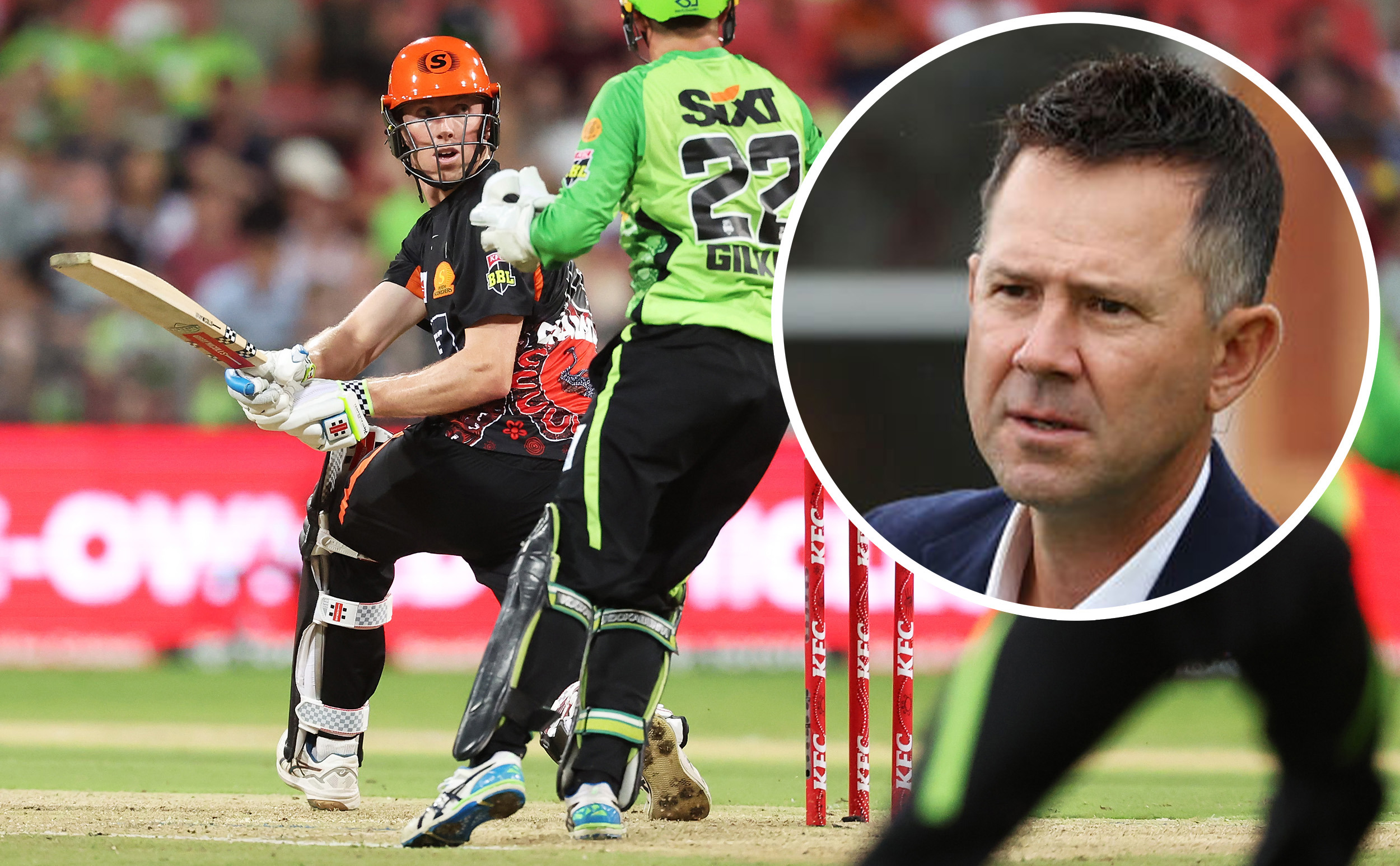 Cricket legend Ricky Ponting ripped into the BBL pitch in Sydney.