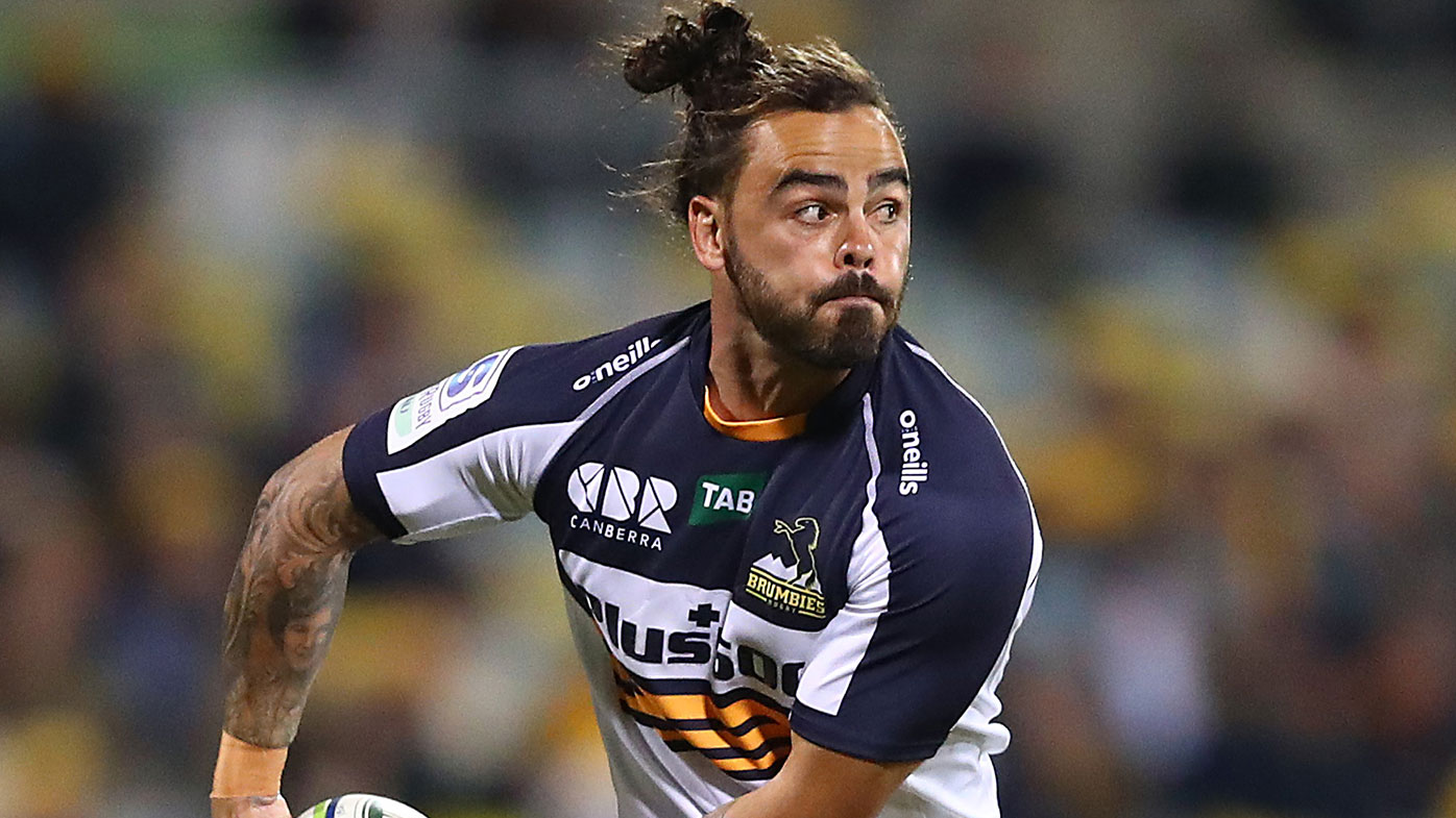 Andy Muirhead of the Brumbies in action during the Super RugbyAU Semi Final match between the ACT Brumbies and the Western Force at GIO Stadium, on May 01, 2021, in Canberra, Australia. (Photo by Mark Metcalfe/Getty Images)
