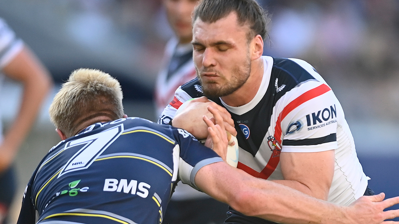 Sydney Roosters star Angus Crichton was suspended over a tackle that looked relatively innocuous. 