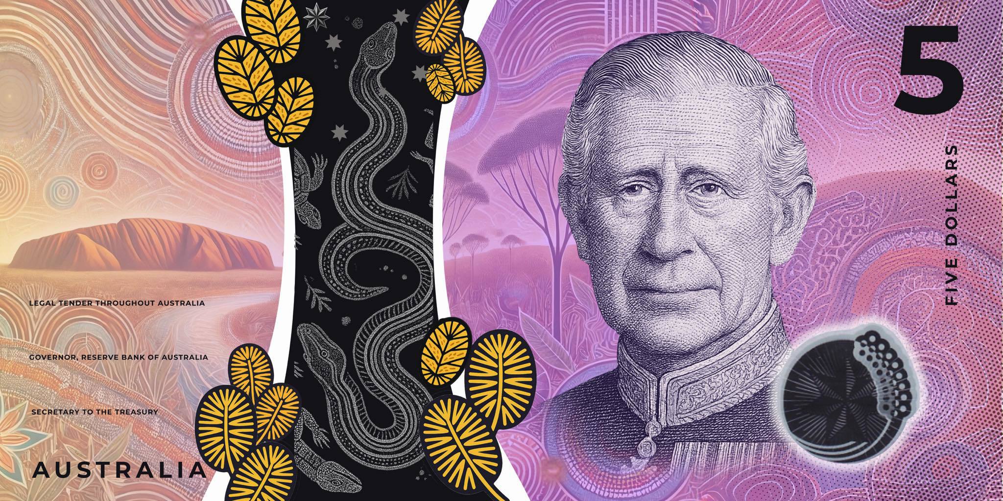 $5 note design proposed by monarchist group revealed