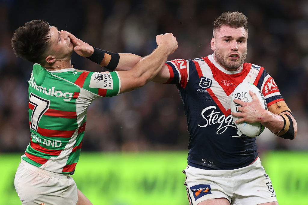 Angus Crichton of the Sydney Roosters at Allianz Stadium.