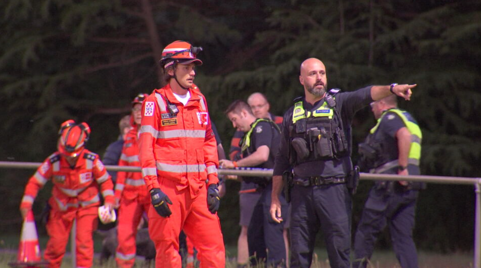 Locals gathered at the site last night, before police taped the area off, with authorities urging people to stay away.