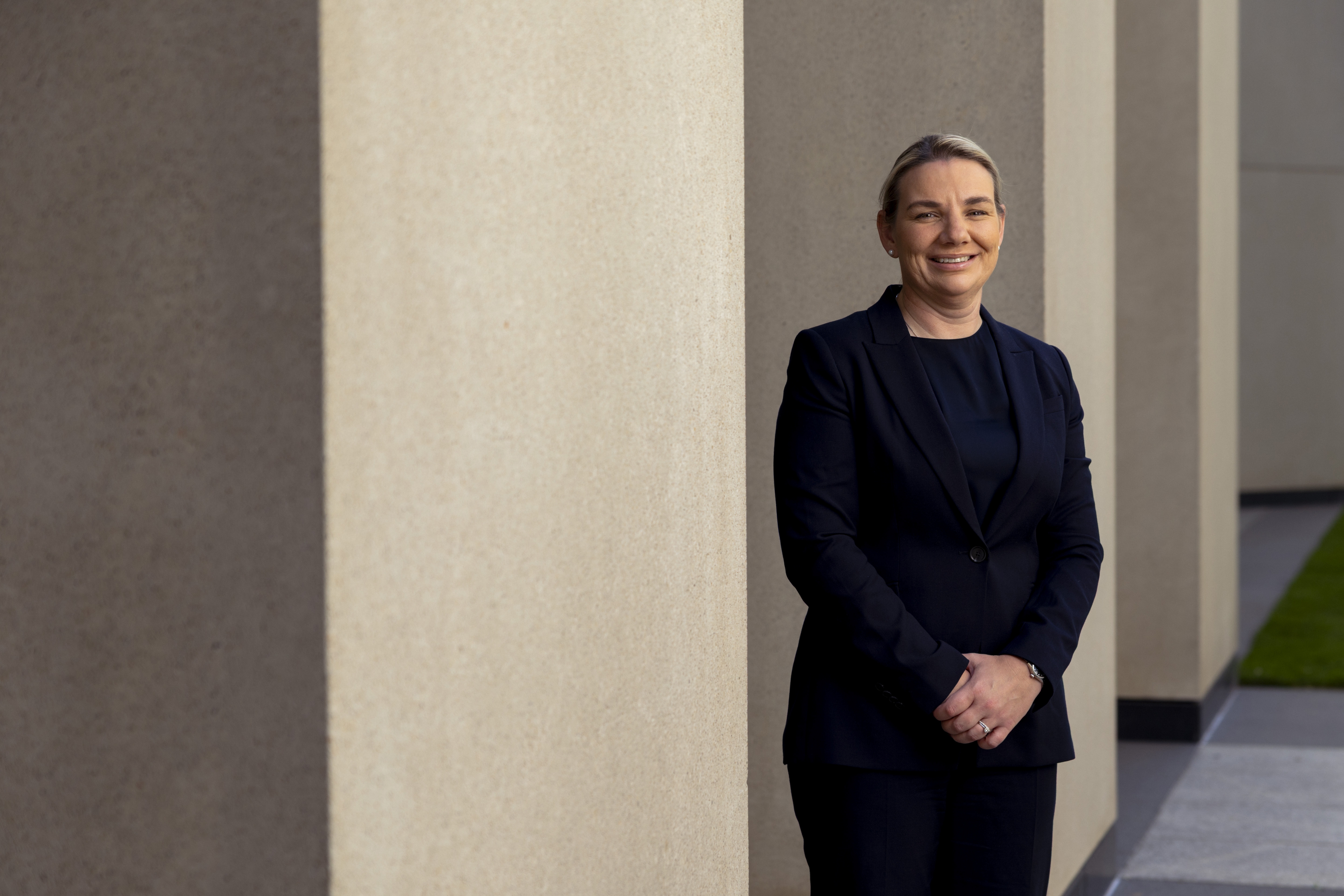 Jennifer Parker, maritime security expert and former Australian naval officer at Parliament House in Canberra on March 27, 2025. fedpol Photo: Dominic Lorrimer