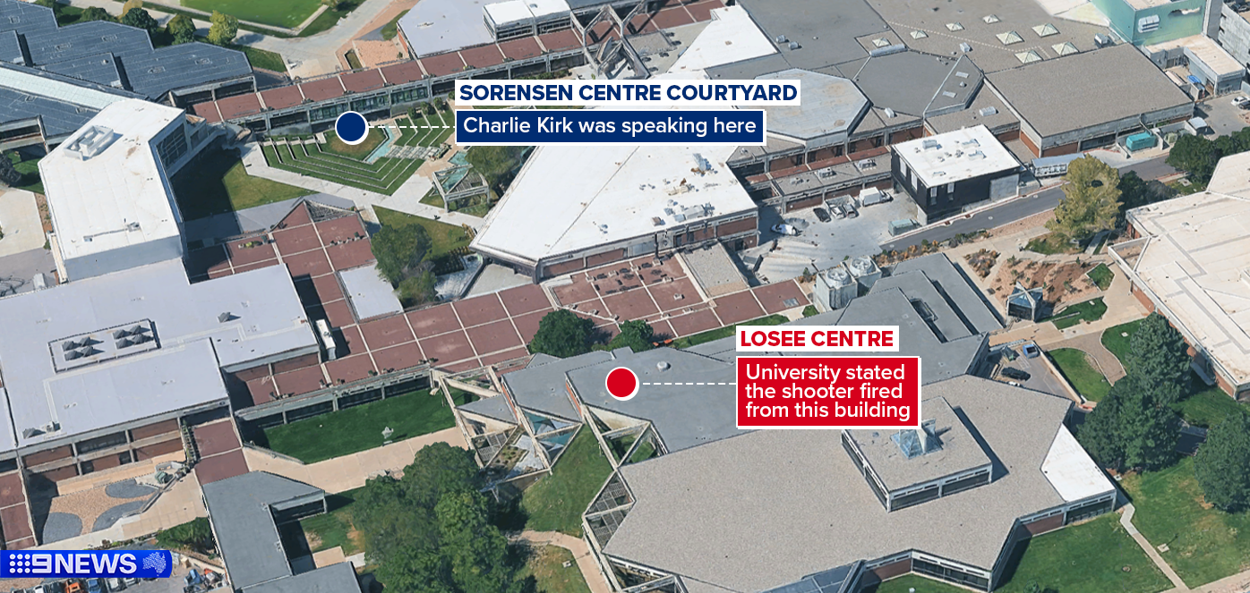 Charlie Kirk shooting map