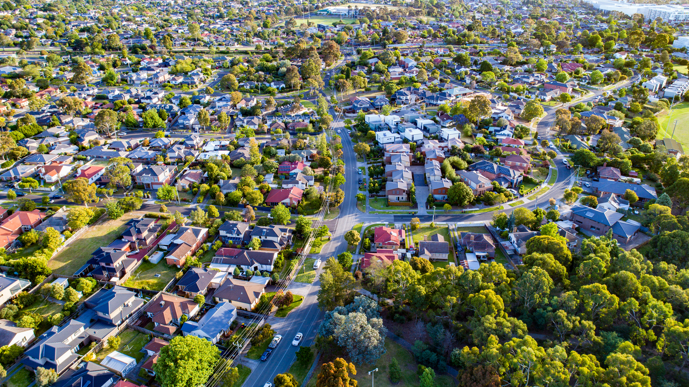 Melbourne aerial view