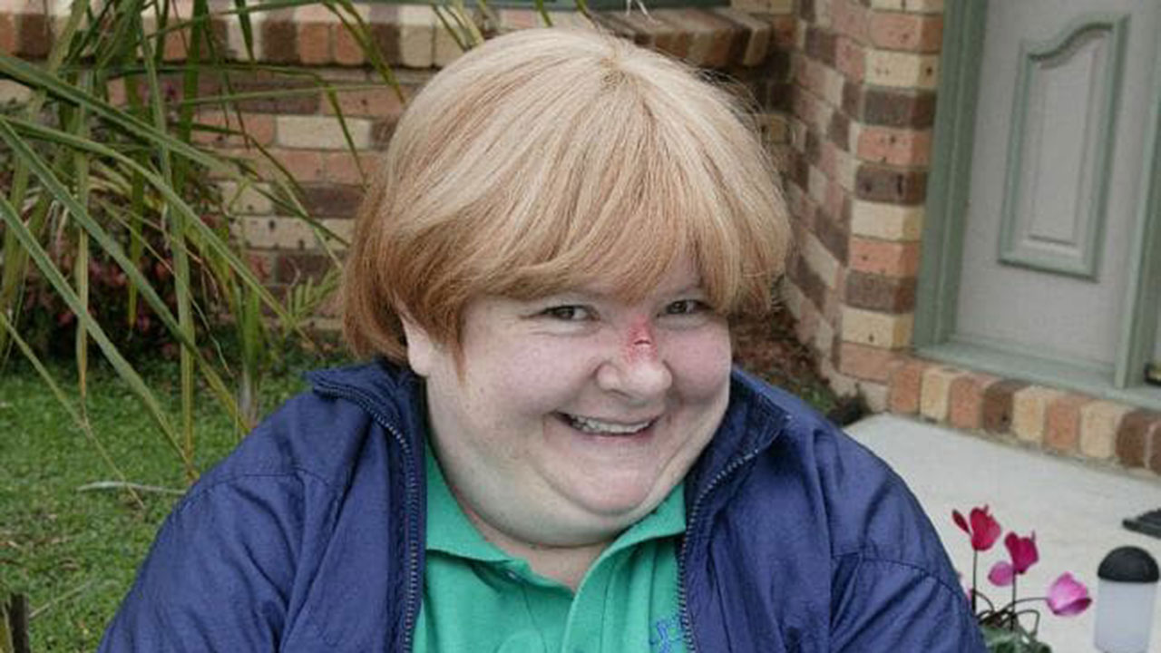 Magda Szubanski as Sharon Strzelecki on Kath & Kim. 