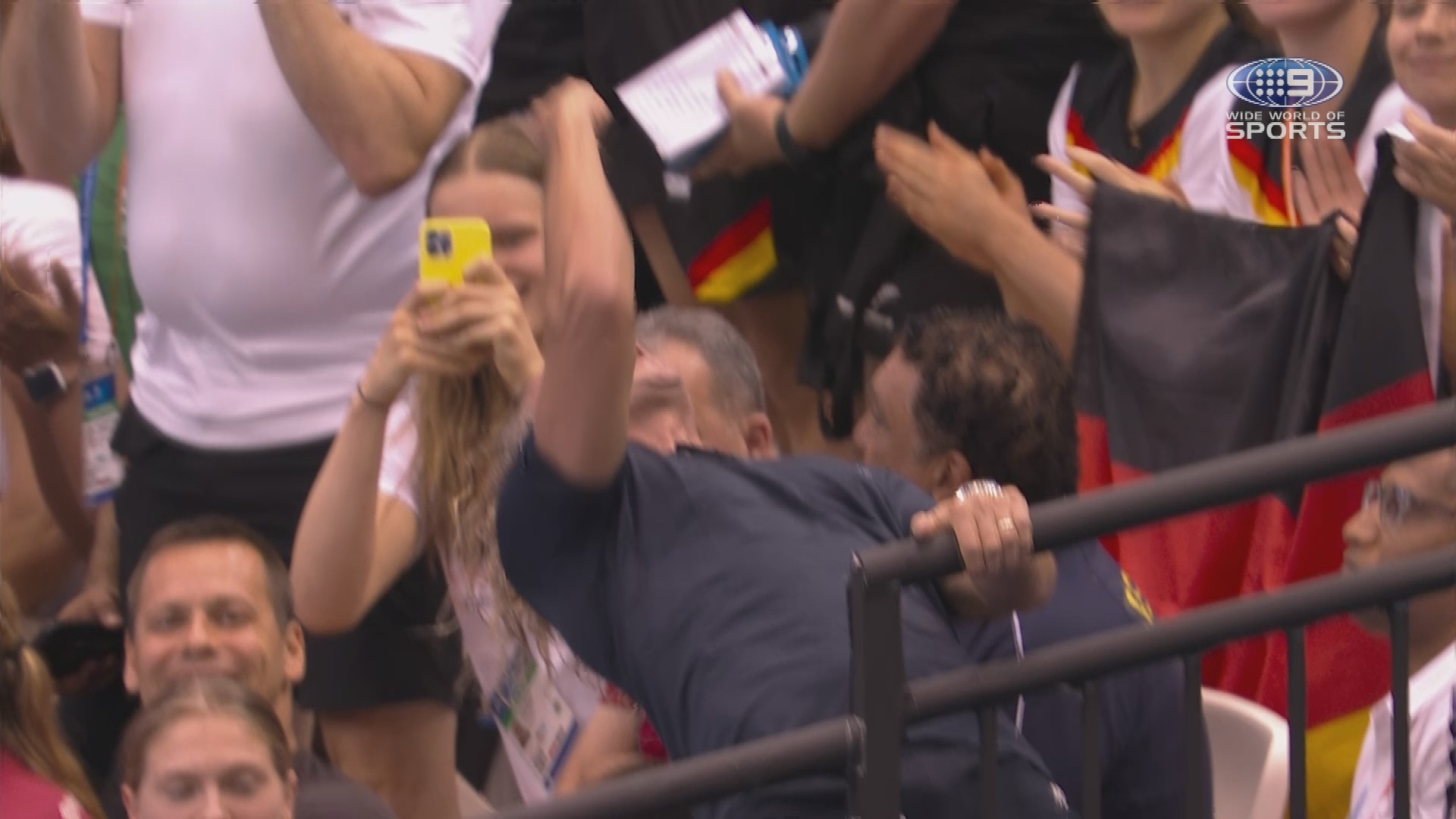 Dean Boxall's wild celebration.