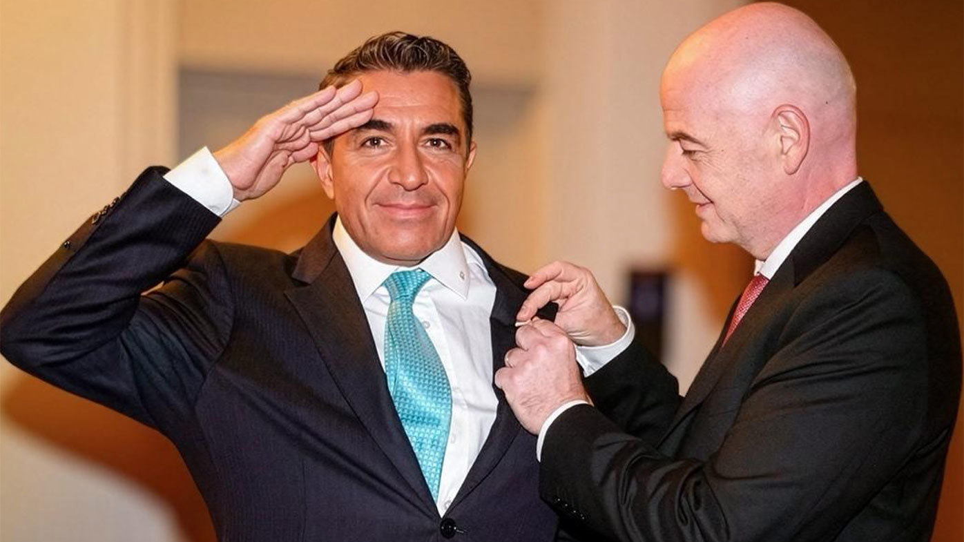 Paolo Zampolli with FIFA president Gianni Infantino.