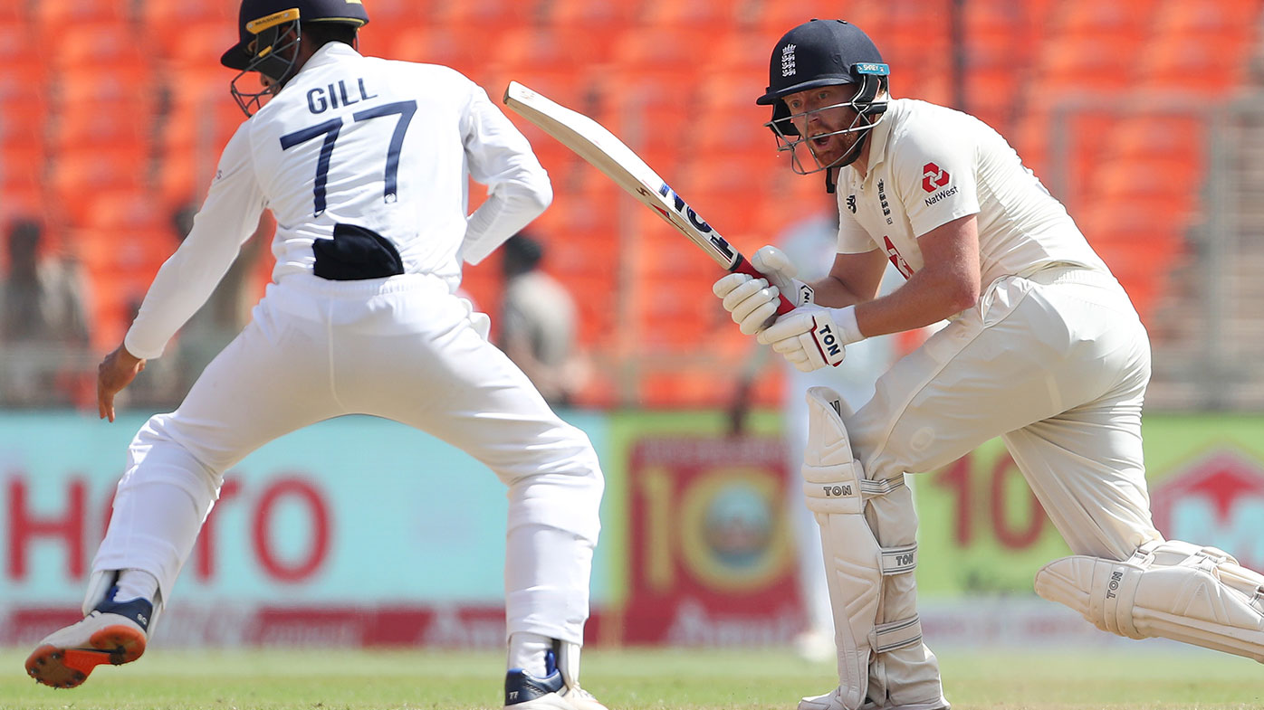 England's Jonny Bairstow batting in the fourth Test against India.