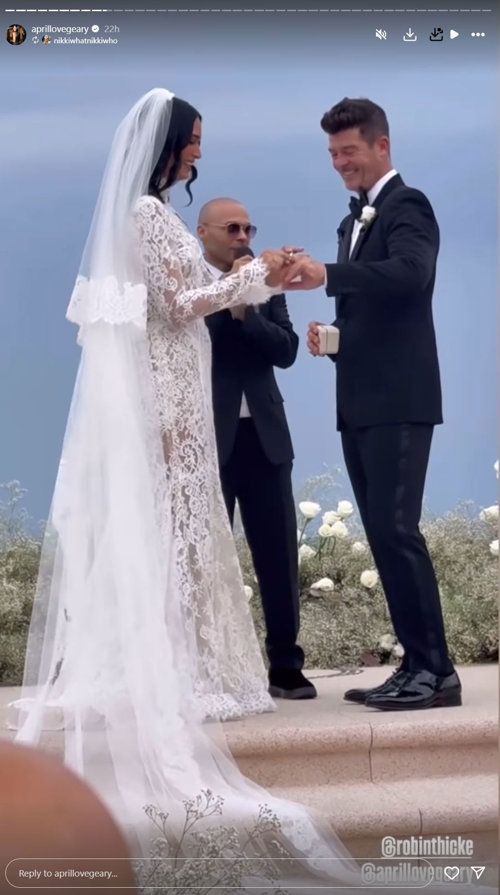 April Geary and Robin Thicke wedding