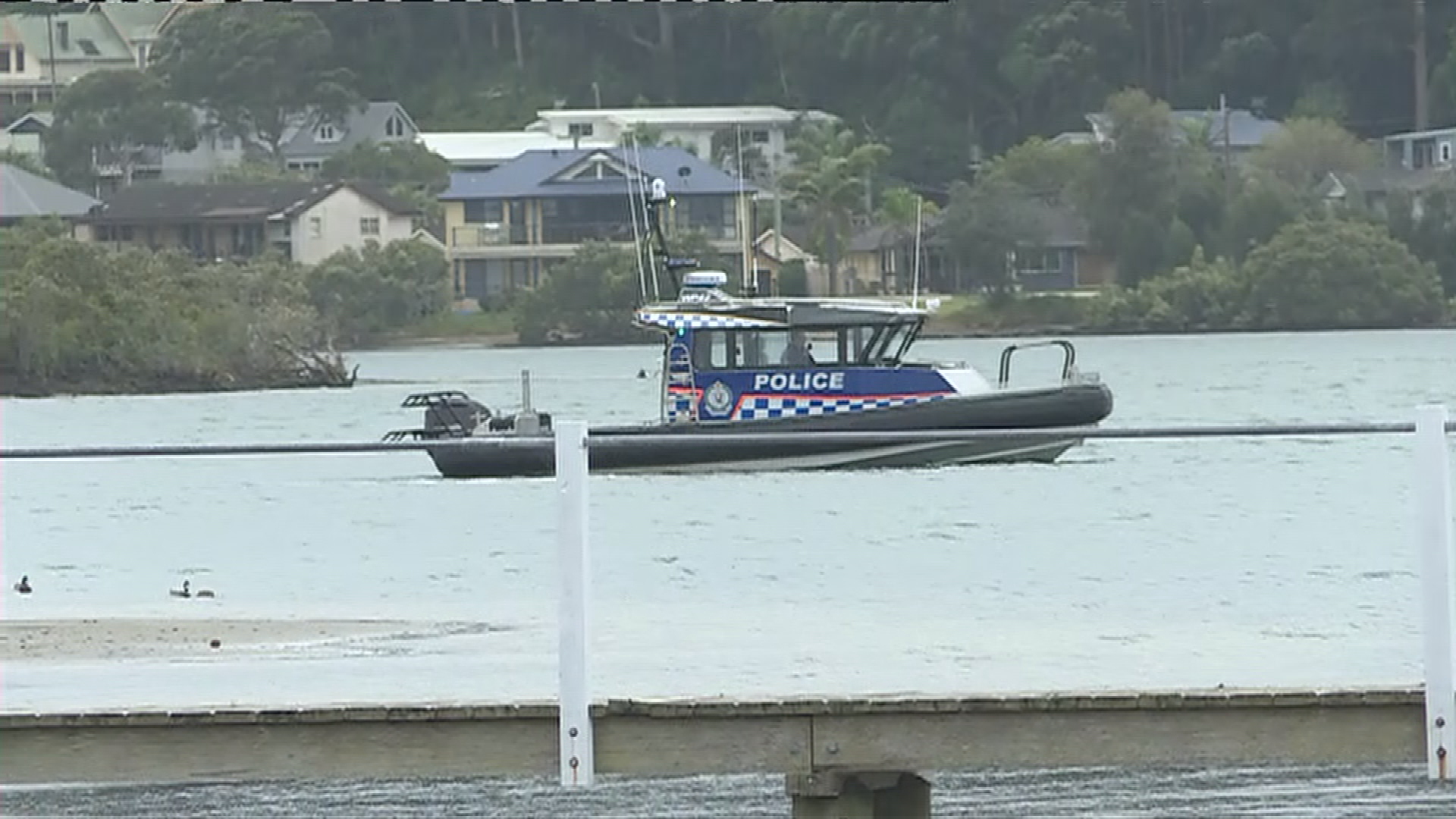 Water Police are searching the area near the boat ramp.