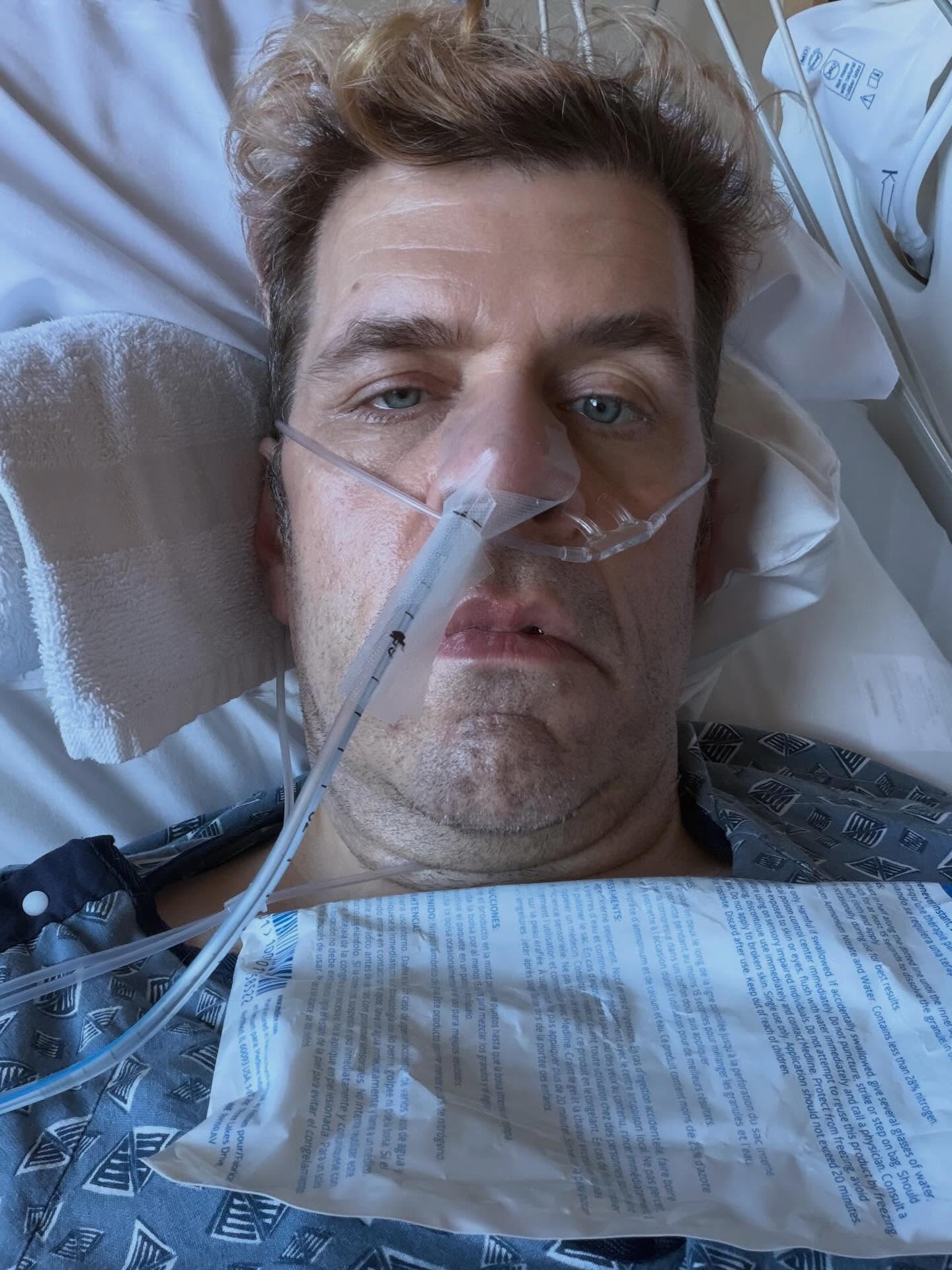 Perez Hilton shares photos from hospital bed and reveals he had the flu and sepsis
