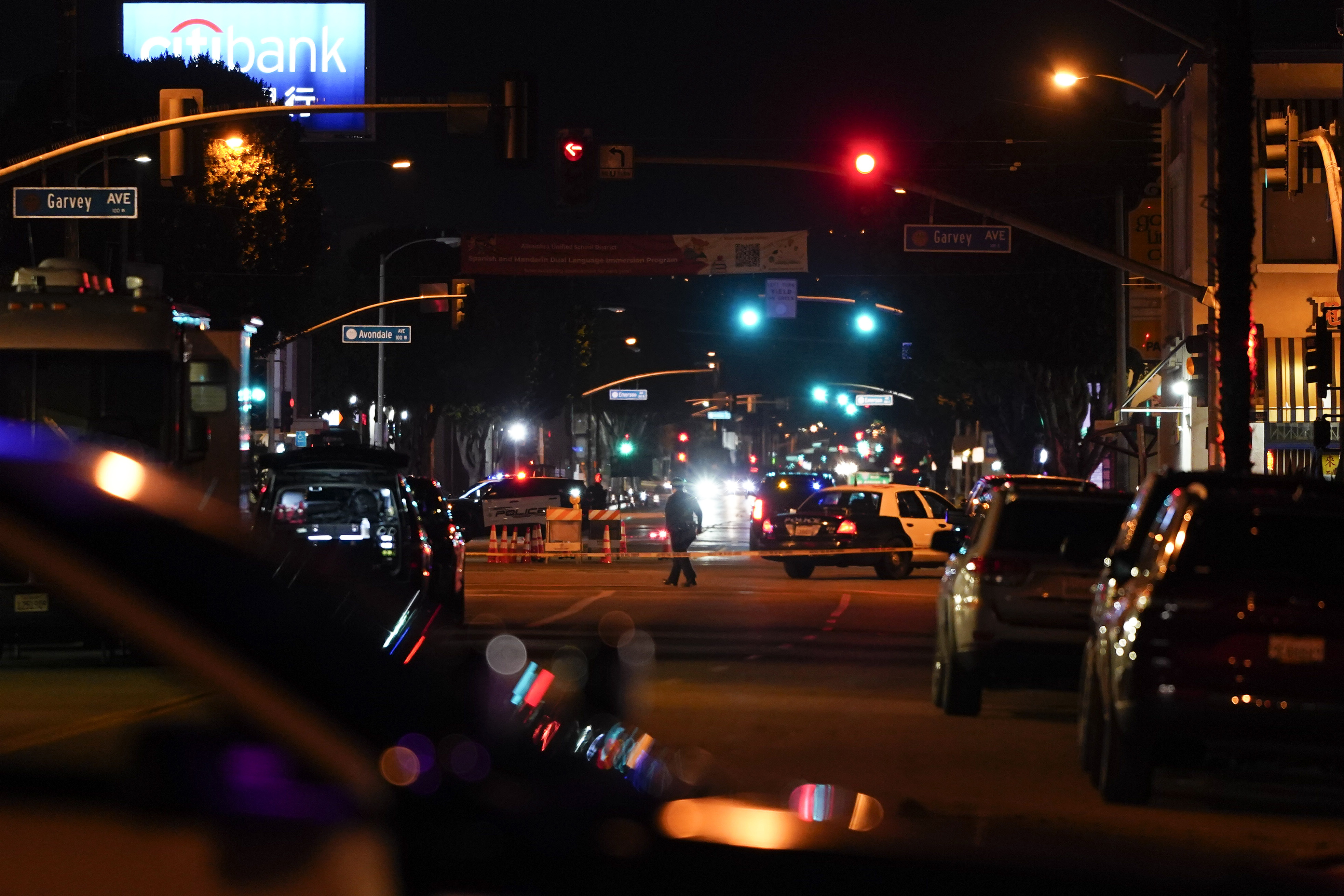 Dozens of police officers have responded to reports of a shooting that occurred after a large Lunar New Year celebration had ended in a community east of Los Angeles late on Saturday (Sunday AEDT).